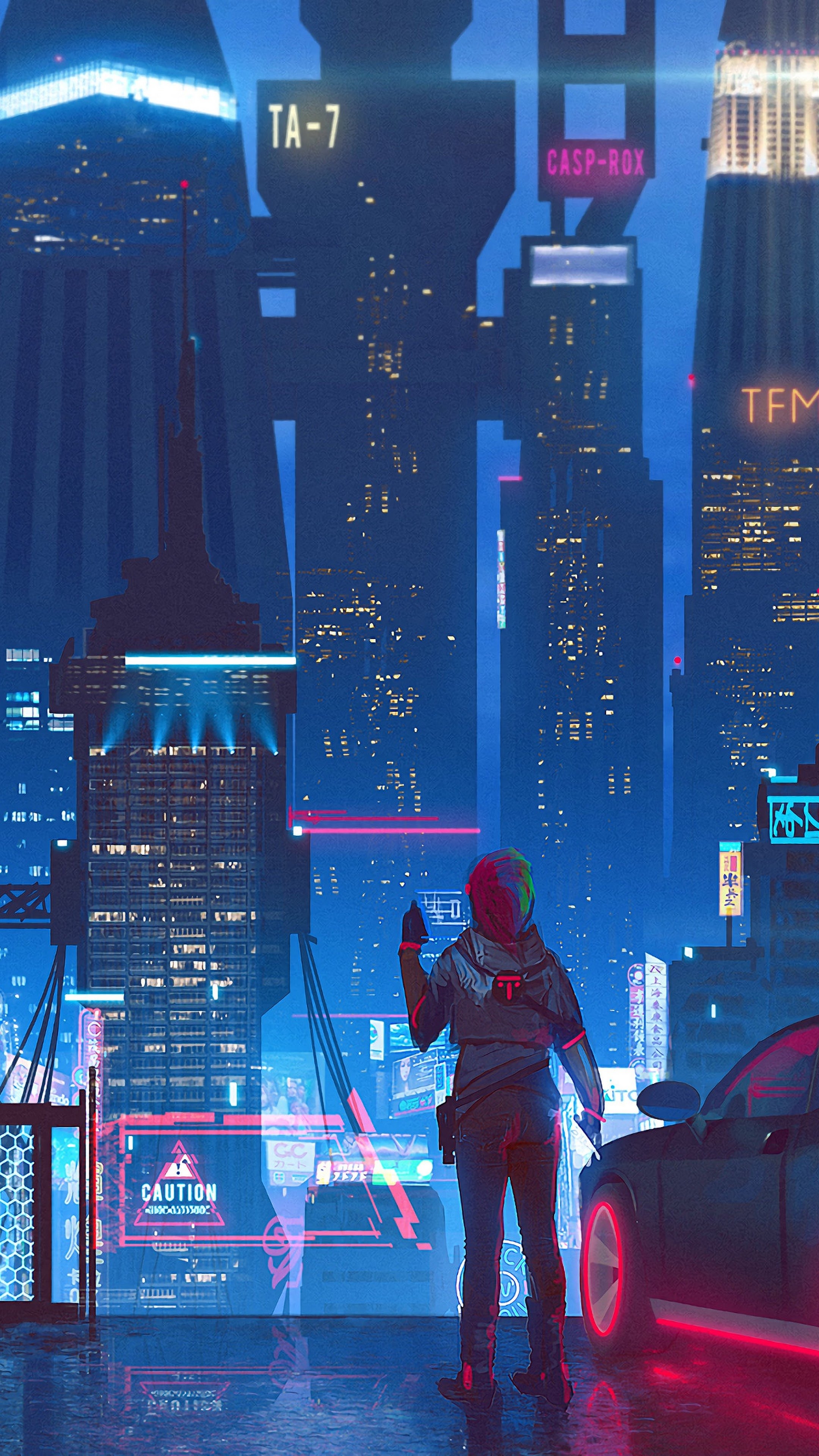 2160x3840 Sci Fi Cyberpunk City 4K Wallpaper, Phone