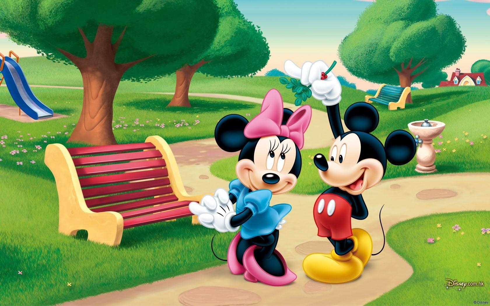 1680x1050 Mickey and Minnie Mouse Cartoon HD Wallpaper for iPad, Desktop