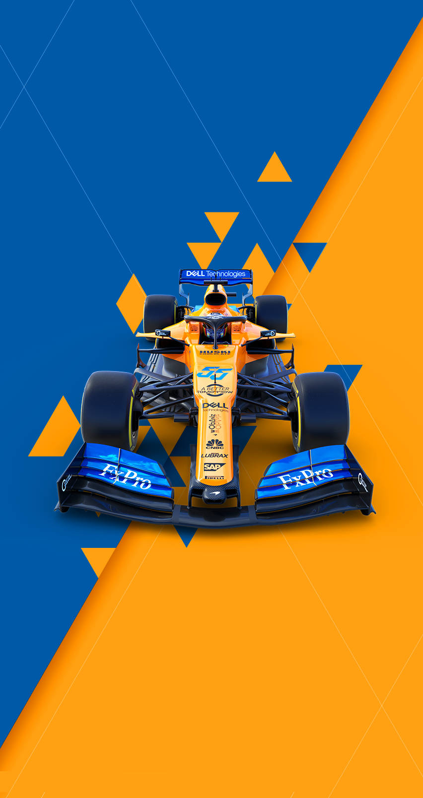 860x1610 Download F1 Mclaren Blue And Orange iPhone Wallpaper, Phone