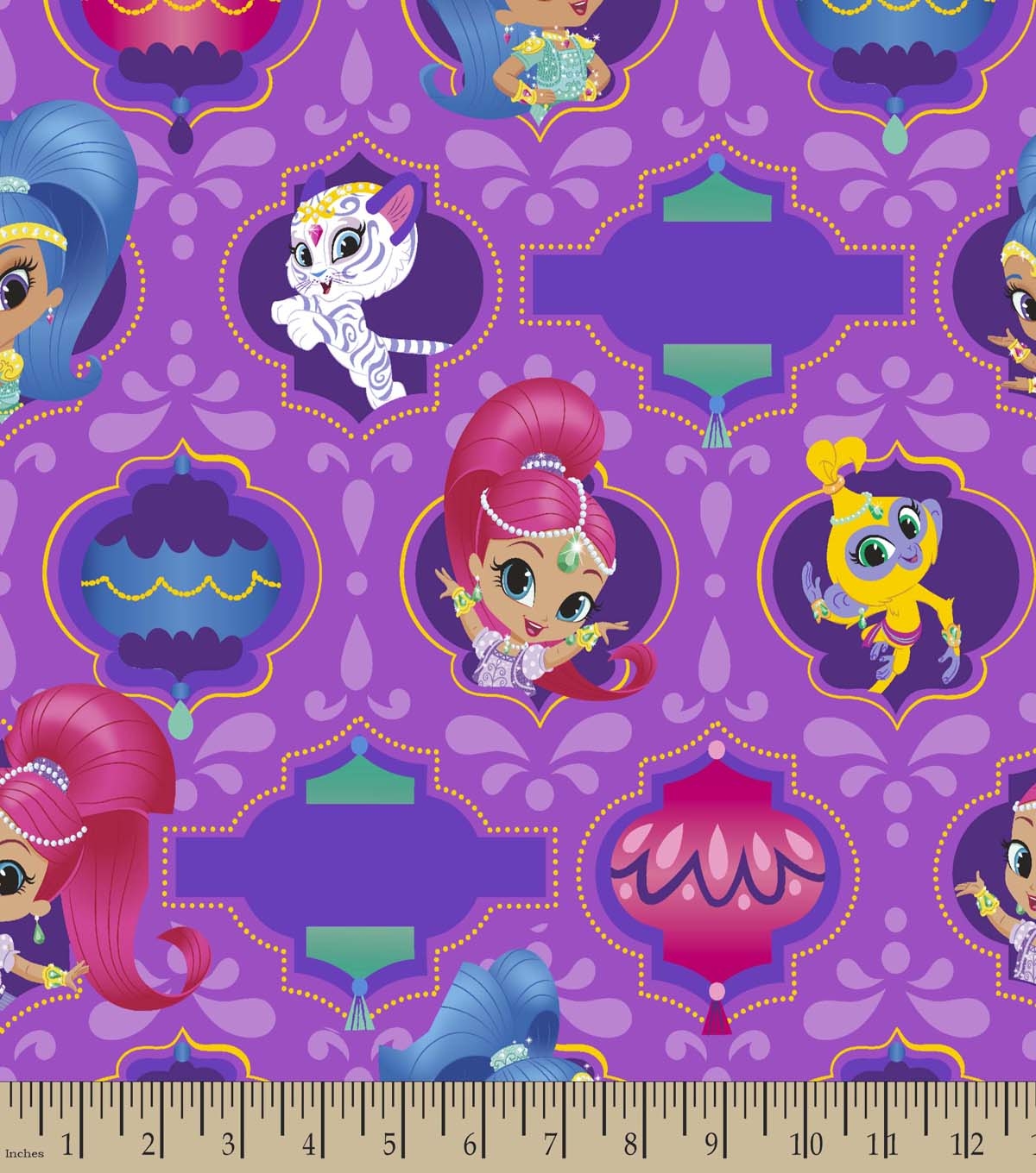 1200x1360 Nickelodeon Print Fabric Shimmer & Shine Badges, Phone