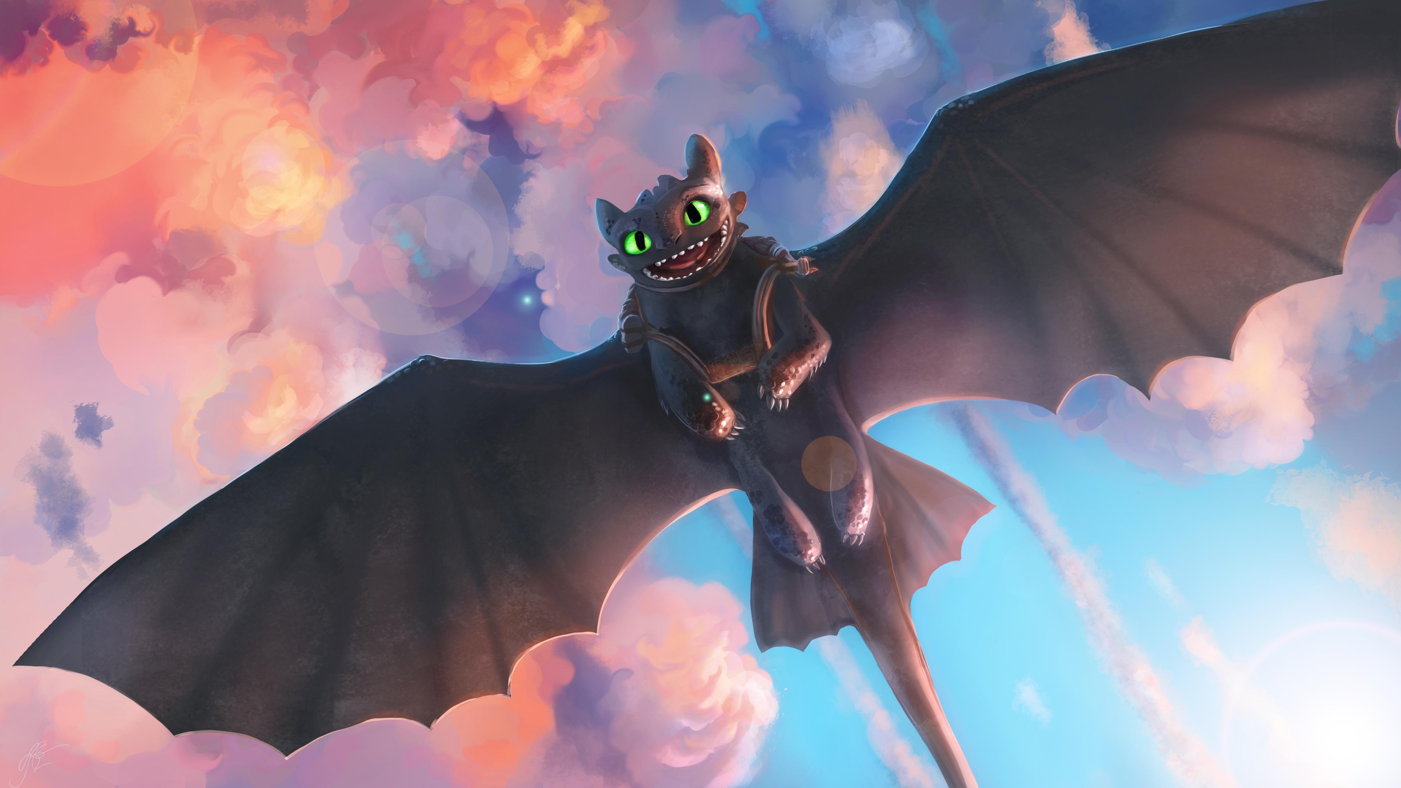 4800x2700 Wallpaper Toothless, Night Fury, Dragon, 4K, Creative Graphics, Desktop