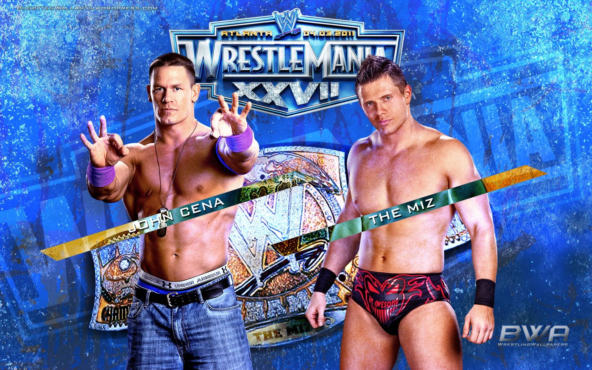 1920x1200 John Cena vs. The Miz WrestleMania 27 Wallpaper! Unleashed WWE, Desktop