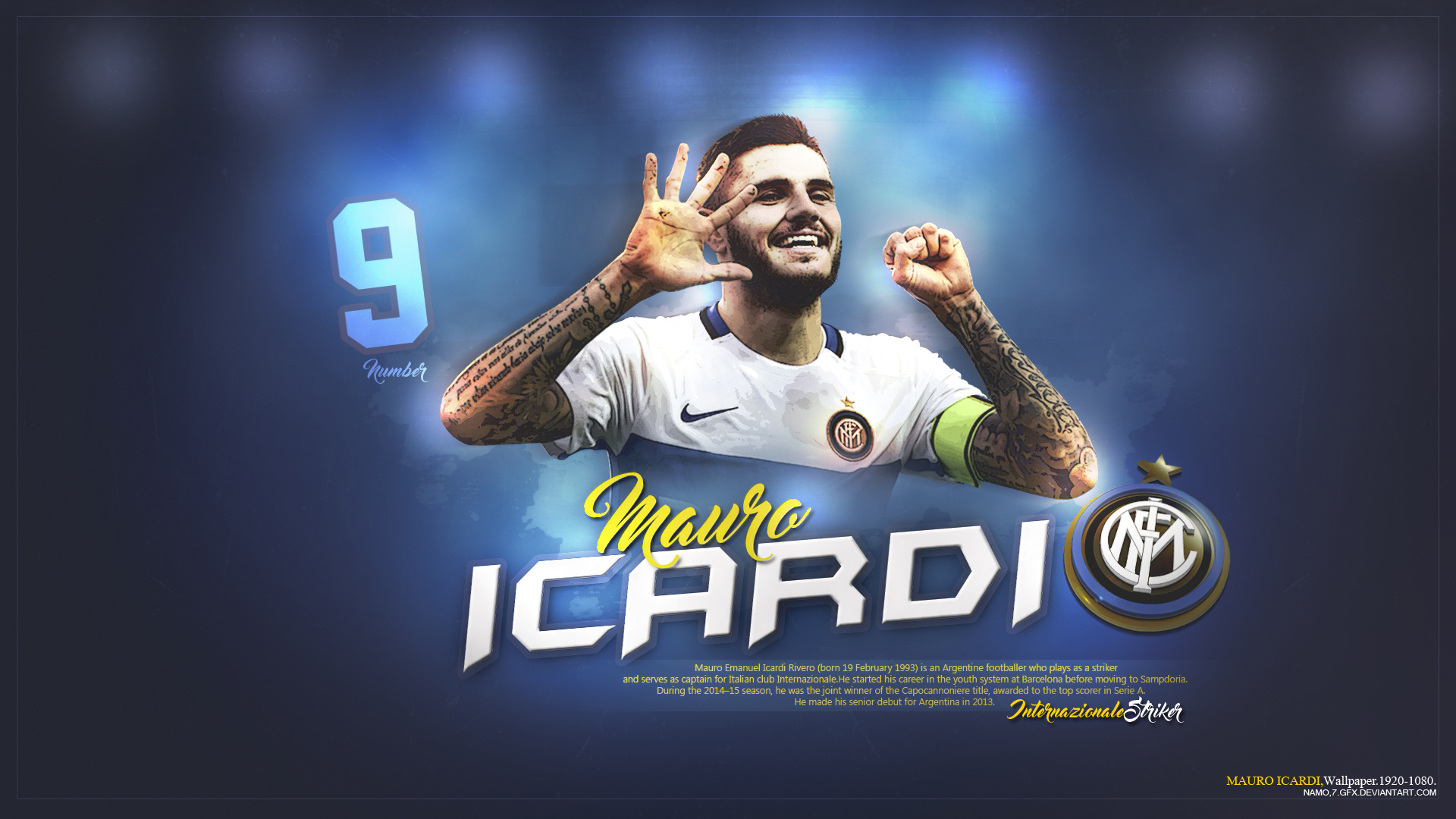 1920x1080 HD desktop wallpaper: Sports, Soccer, Inter Milan, Mauro Icardi download free picture, Desktop