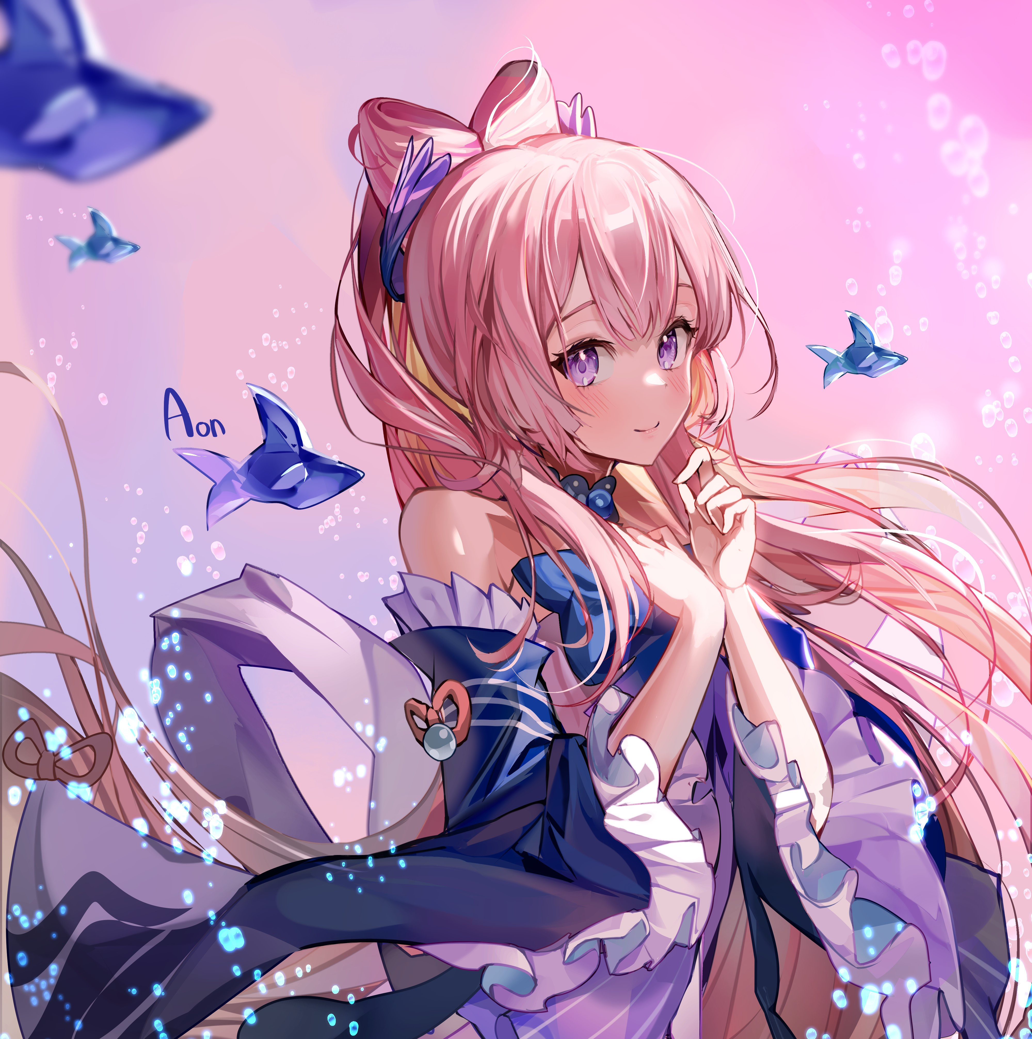 4000x4030 Crop Sangonomiya Kokomi Wallpaper for Free, Genshin Impact, Pink Hair, Ponytail, Anime Games HD Background, Phone