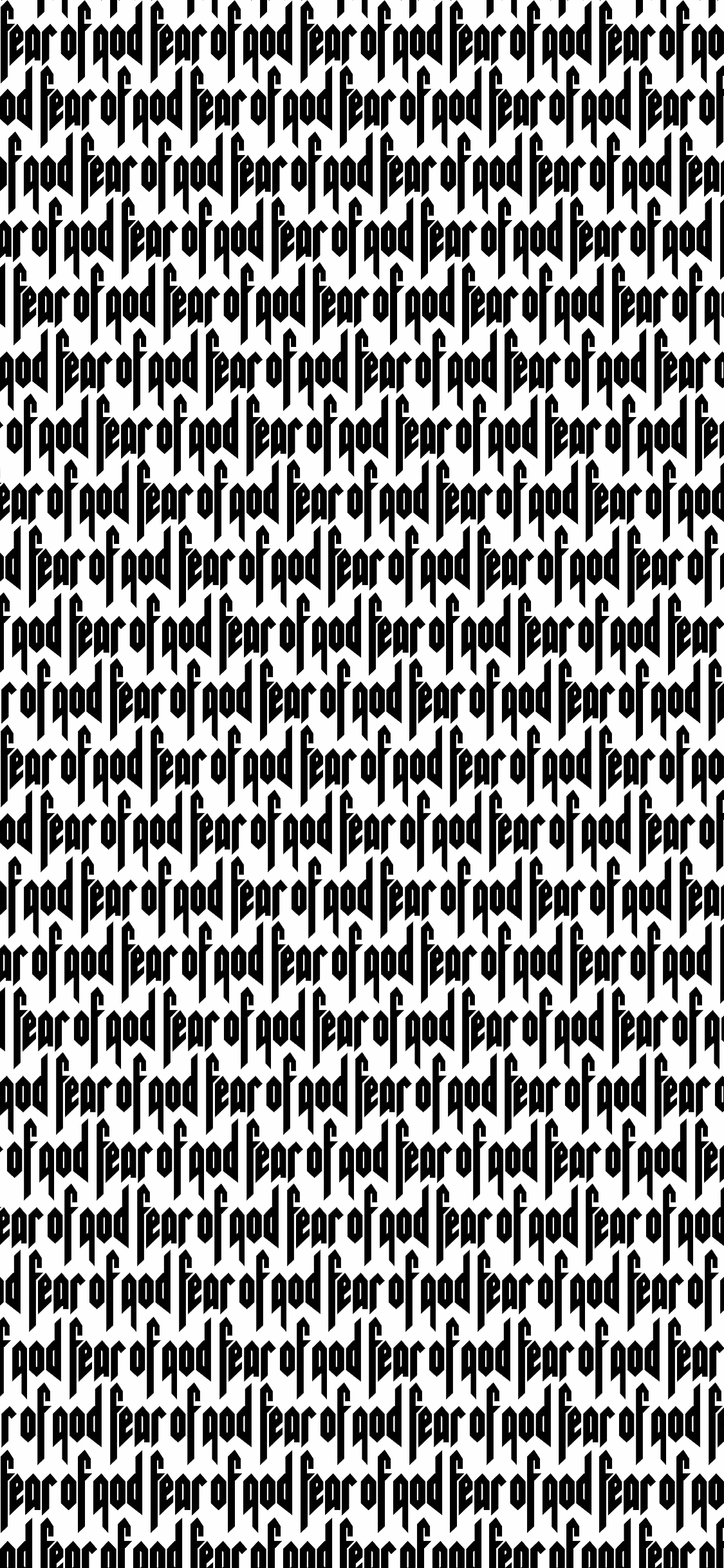 1130x2440 FEAR OF GOD LOGO. patterns. iPhone wallpaper, Hypebeast, Phone