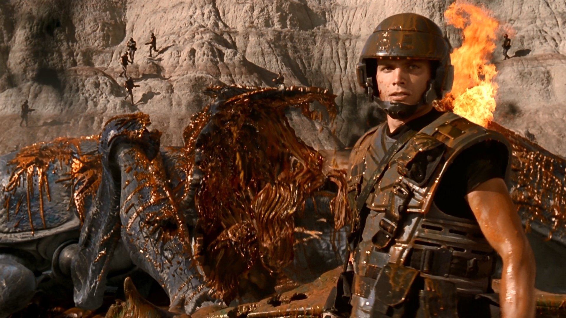 1920x1080 Rare Behind the Scenes Photo and Making of Featurette for STARSHIP TROOPERS, Desktop