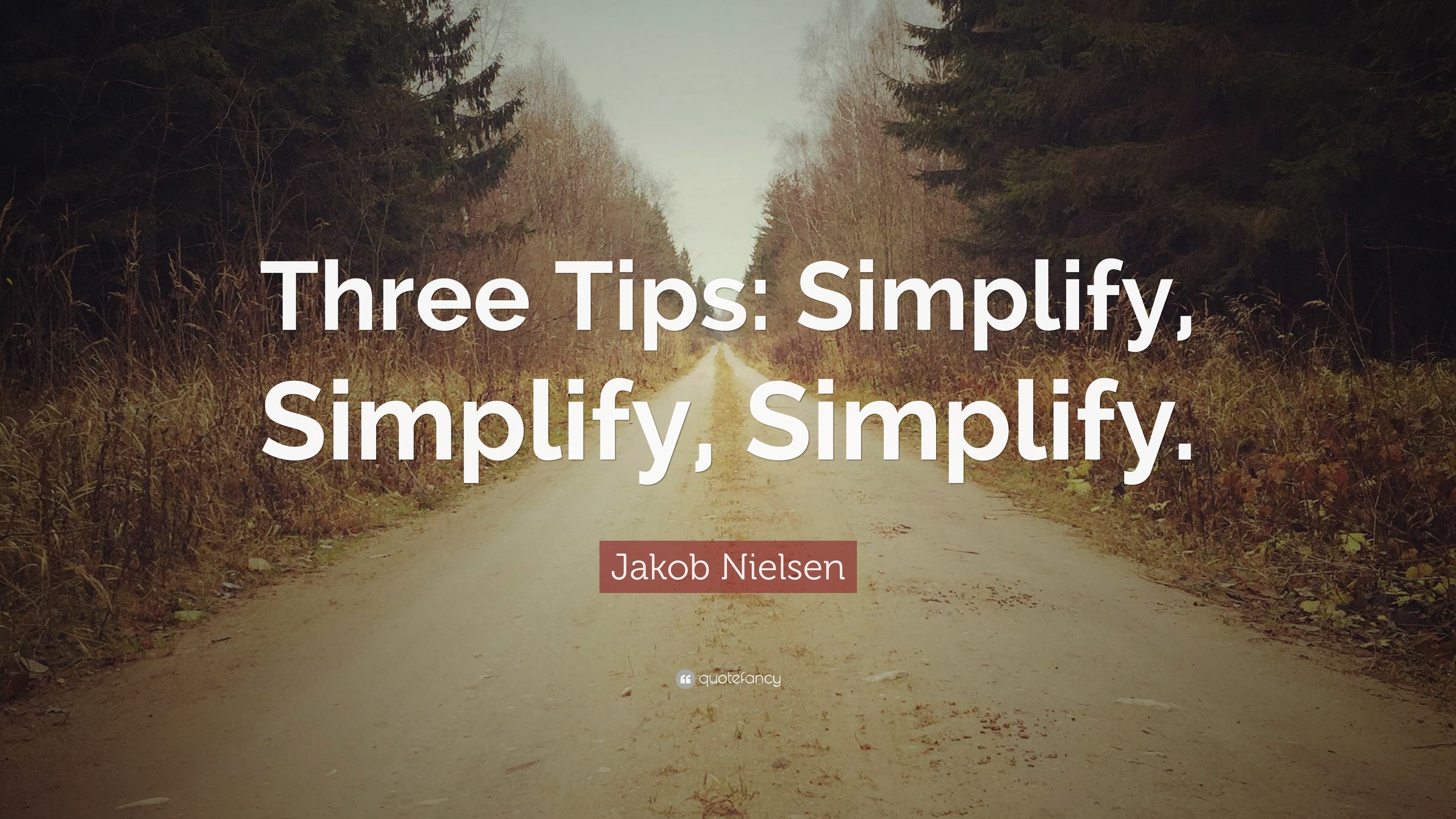 3840x2160 Jakob Nielsen Quote: “Three Tips: Simplify, Simplify, Desktop