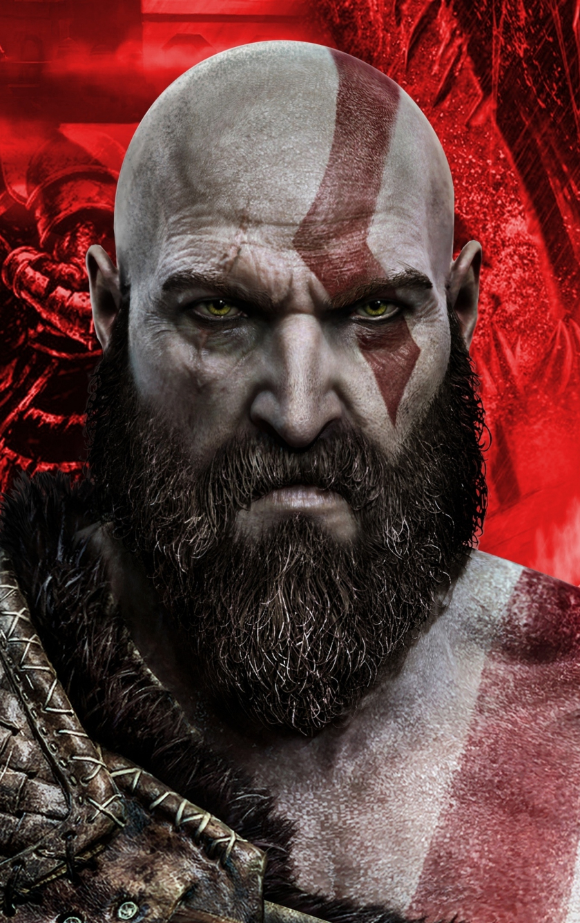 840x1340 Download  wallpaper kratos, artwork, god of war, iphone iphone 5s, iphone 5c, ipod touch,  HD image, background, 7410, Phone