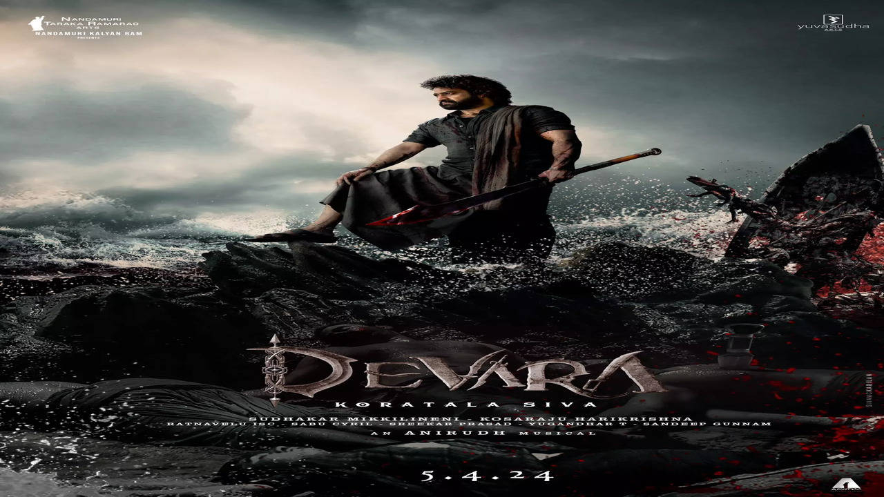 1280x720 It's official! Man of Masses NTR Jr's next titled “Devara”, check out the actor's intense first look from the film here. Telugu Movie News of India, Desktop