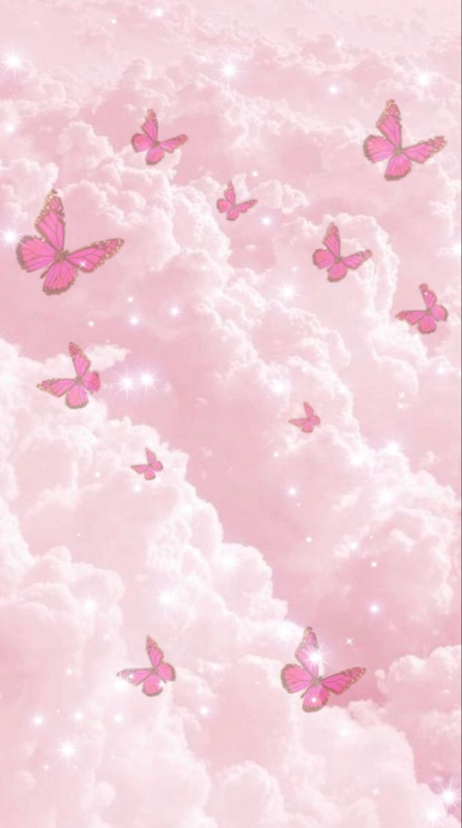 670x1200 cute pink background. Butterfly.com, Phone