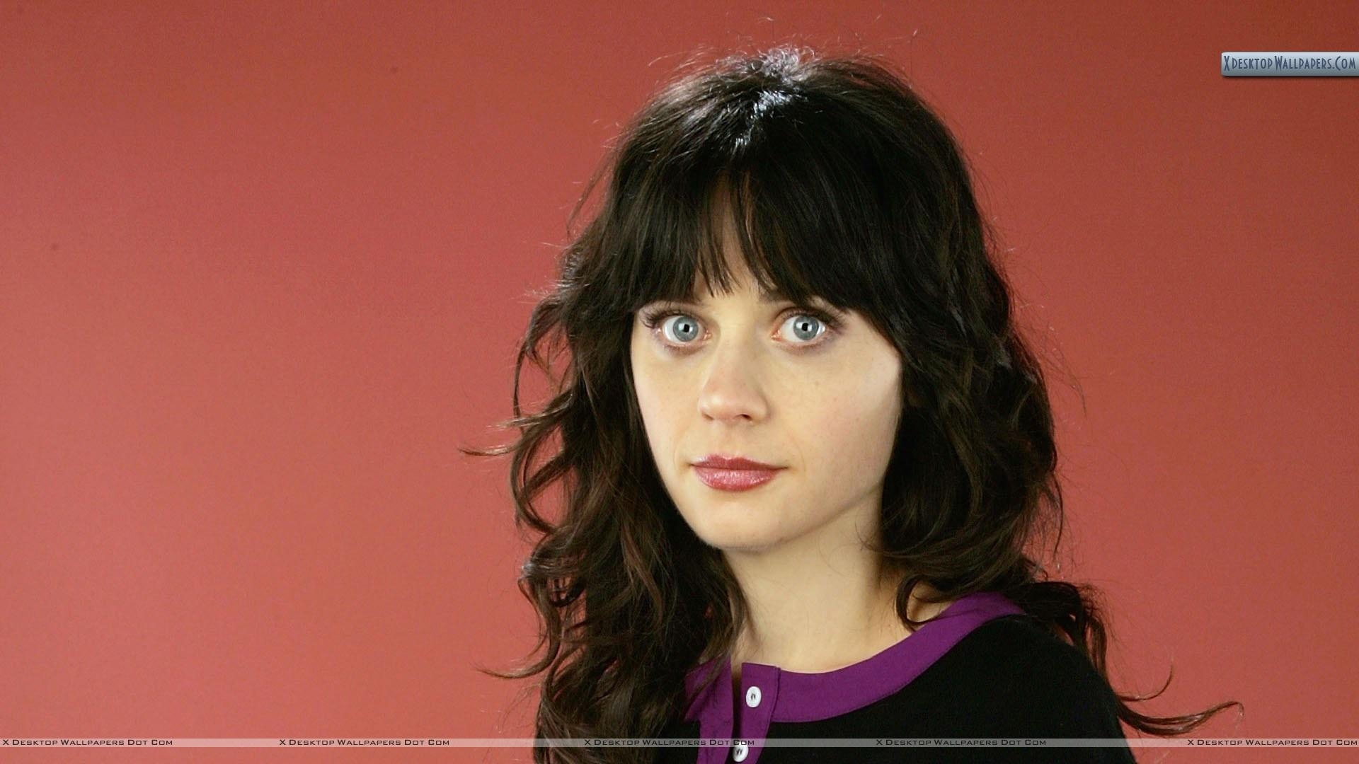 1920x1080 Zooey Deschanel Photohoot Face Closeup Wallpaper, Desktop