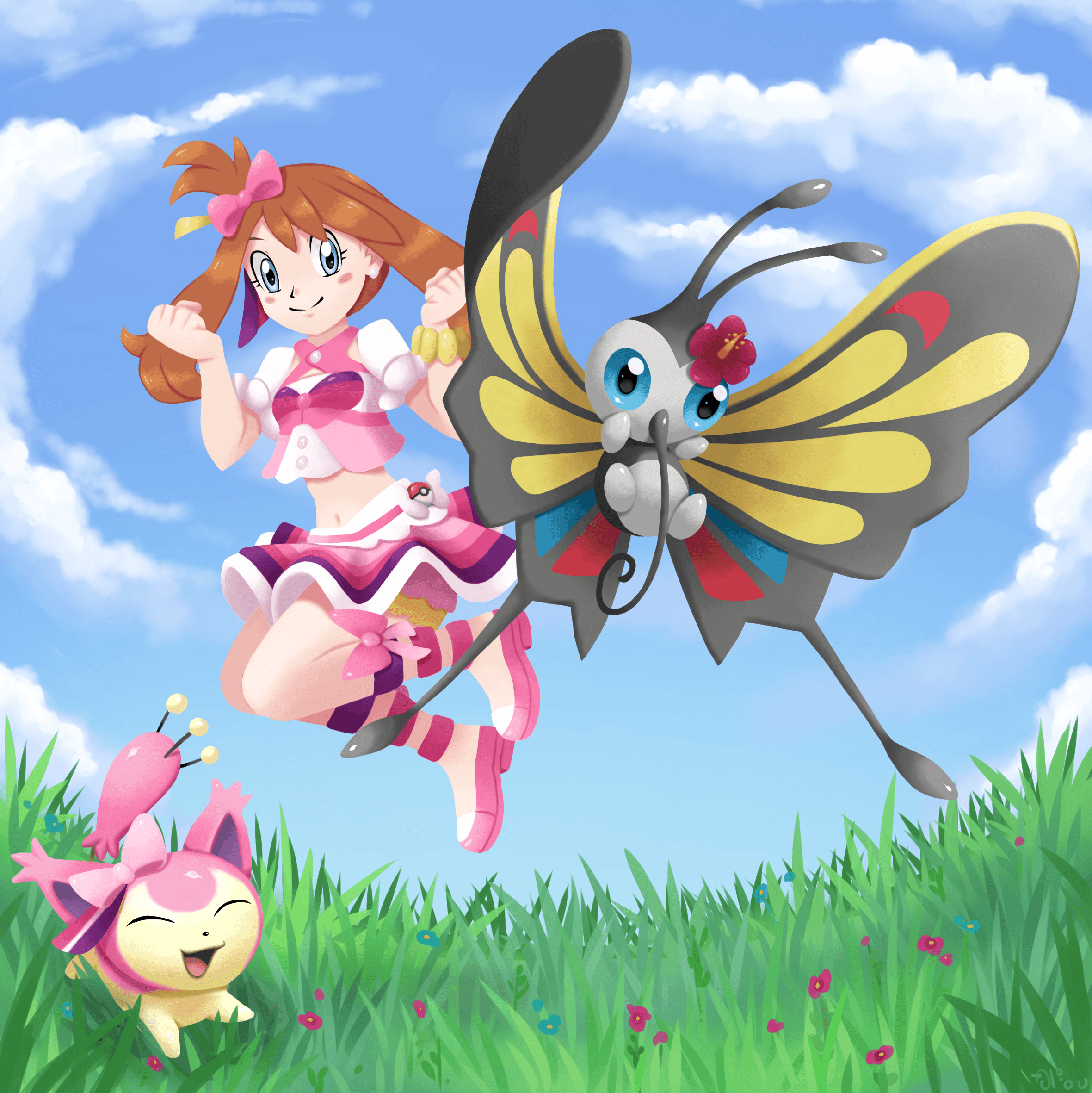 2370x2370 May, Skitty and Beautifly, Phone