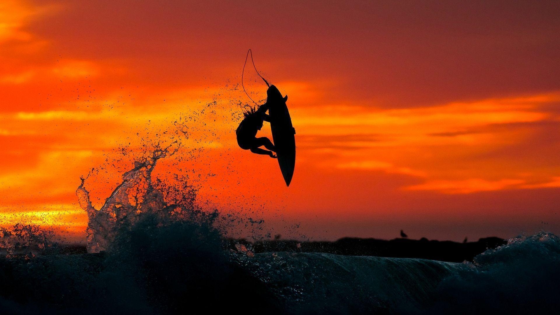 1920x1080 Sunset Surfer Photo 2, Desktop