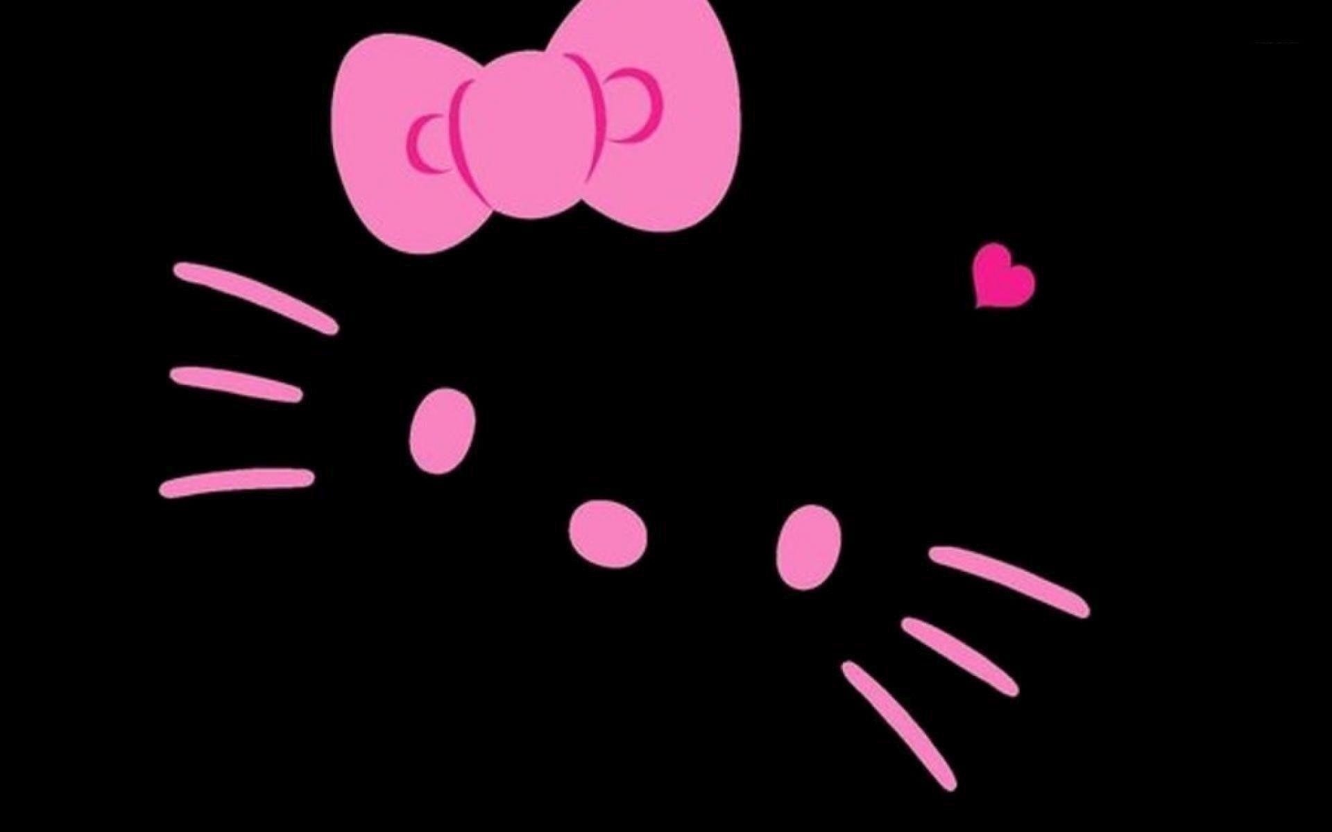 1920x1200 Pink and Black Hello Kitty Background, Desktop