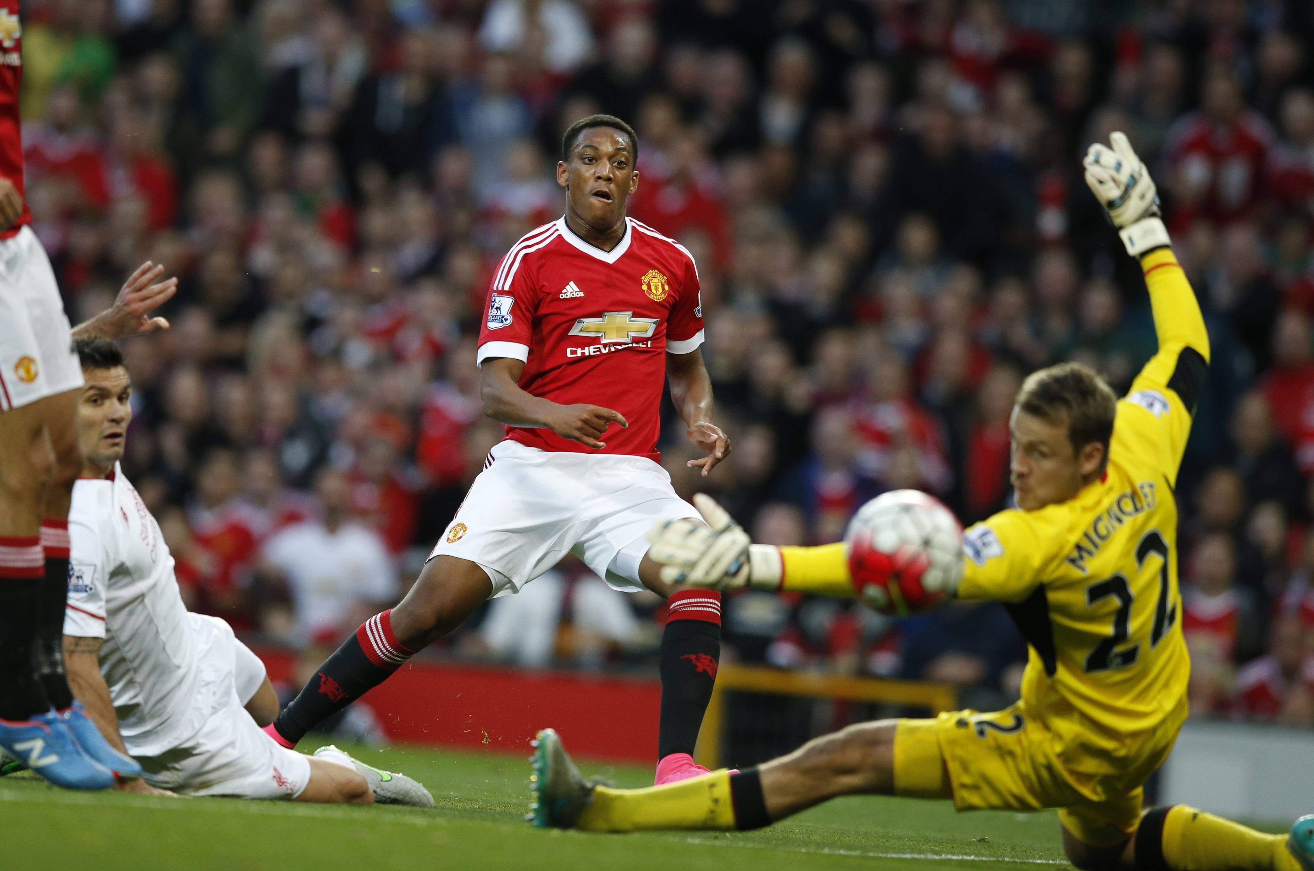 4440x2940 Anthony Martial scores against Liverpool. [] [Desktop, Desktop