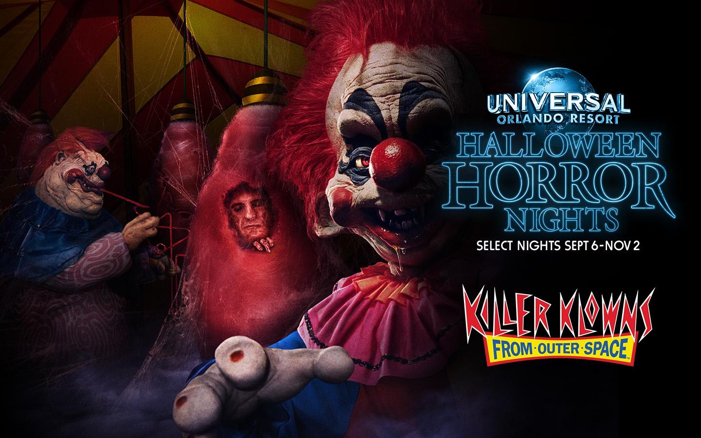 1440x900 Killer Klowns from Outer Space house announced for Halloween, Desktop