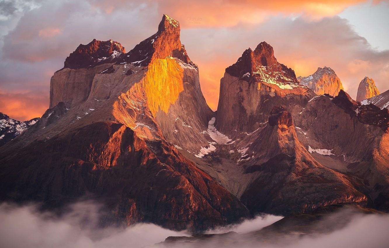 1340x850 Wallpaper light, morning, shadows, Chile, South America, Patagonia, Desktop