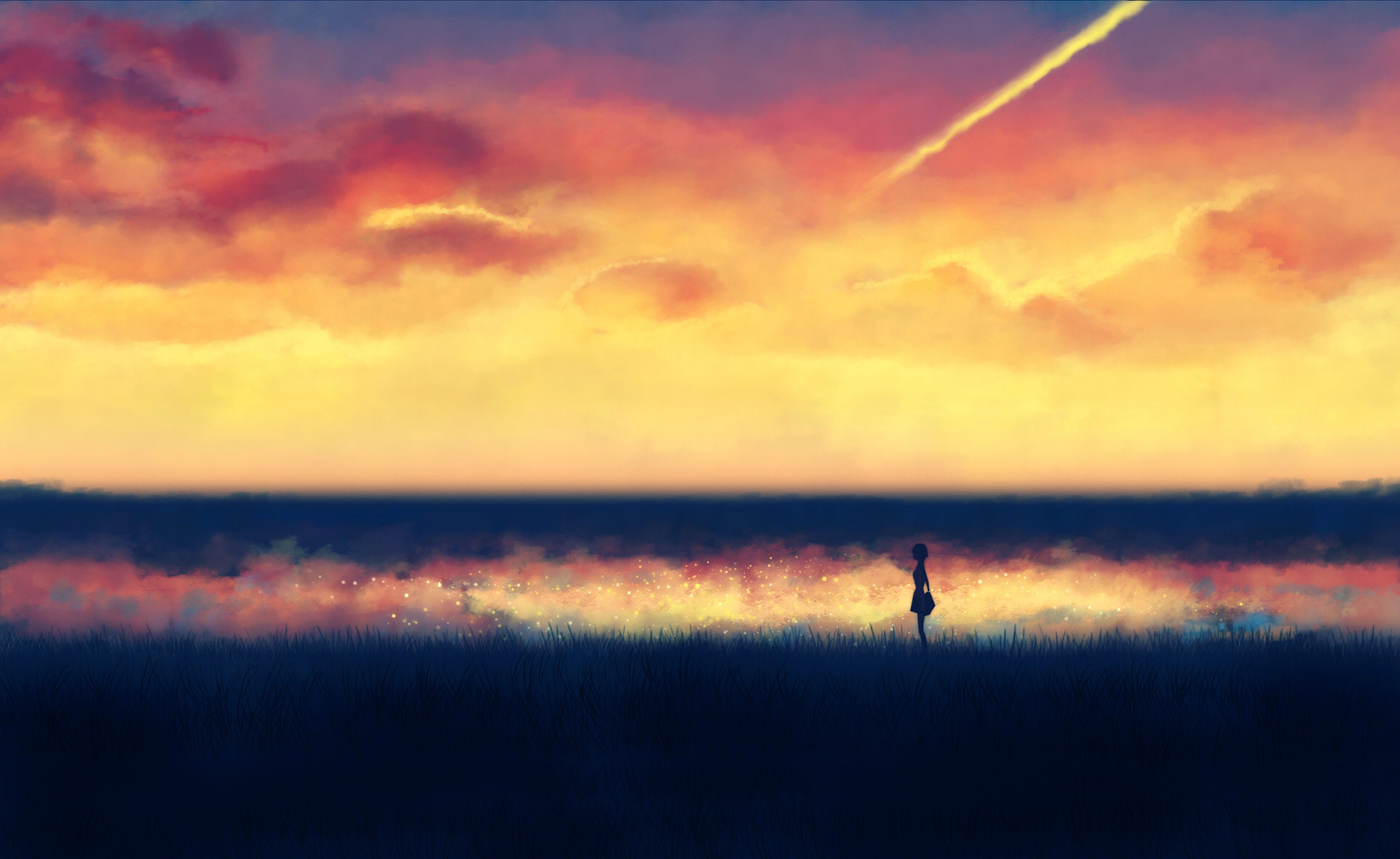 6750x4150 Background Calm Anime Wallpaper, Desktop