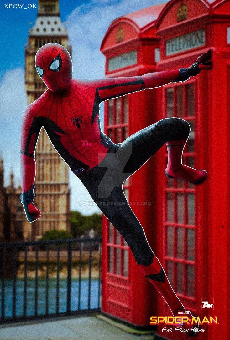 740x1090 Poster: Spiderman Far From Home. Suit Concept Art, Phone