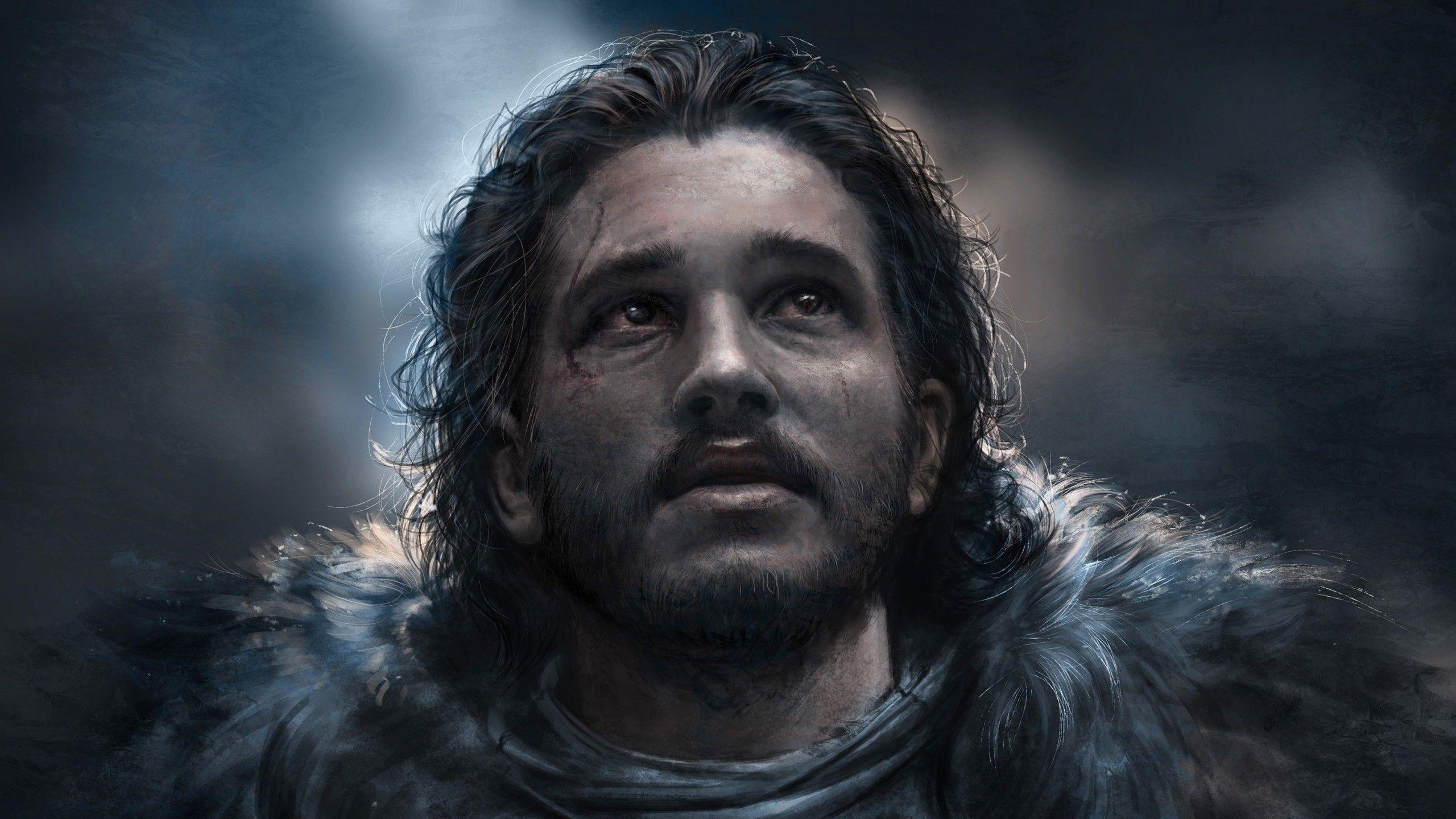 2560x1440 Download  Jon Snow, Painting, Game Of Thrones Wallpaper, Desktop