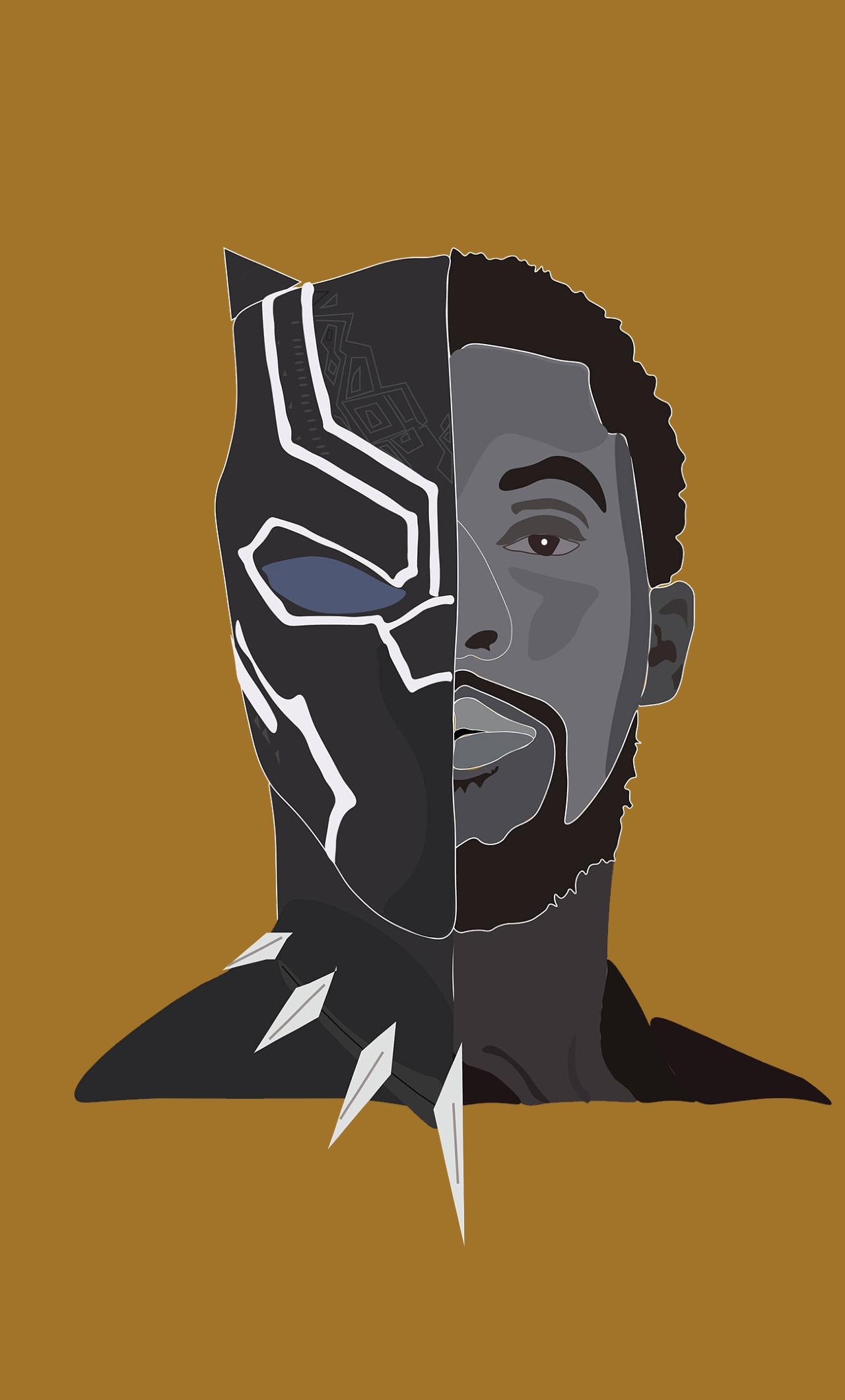 1280x2120 Black Panther Chadwick Boseman Movie Minimalism iPhone 6, Phone