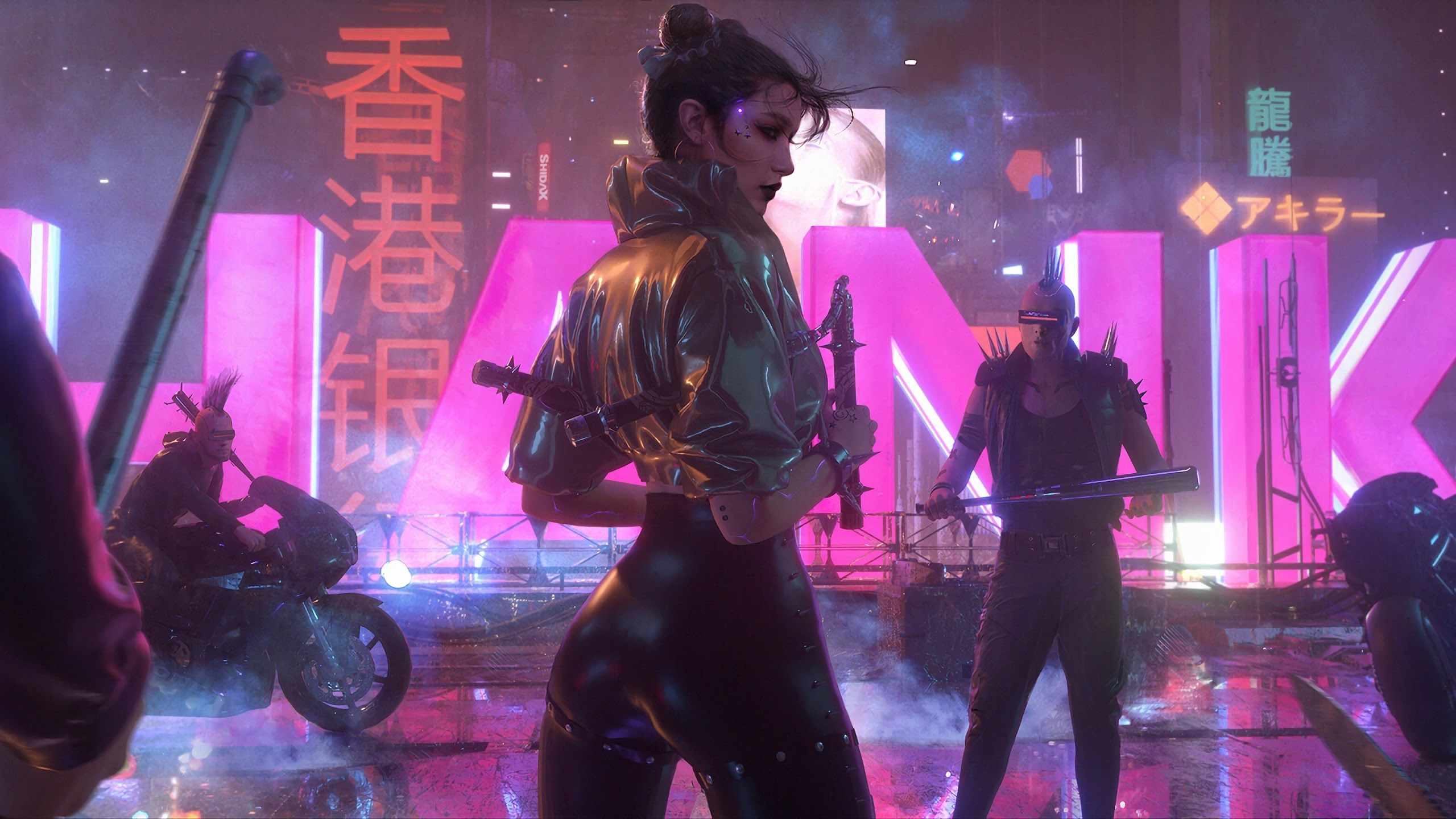 2560x1440 Cyberpunk Girl Sci Fi 4K Wallpaper, Desktop