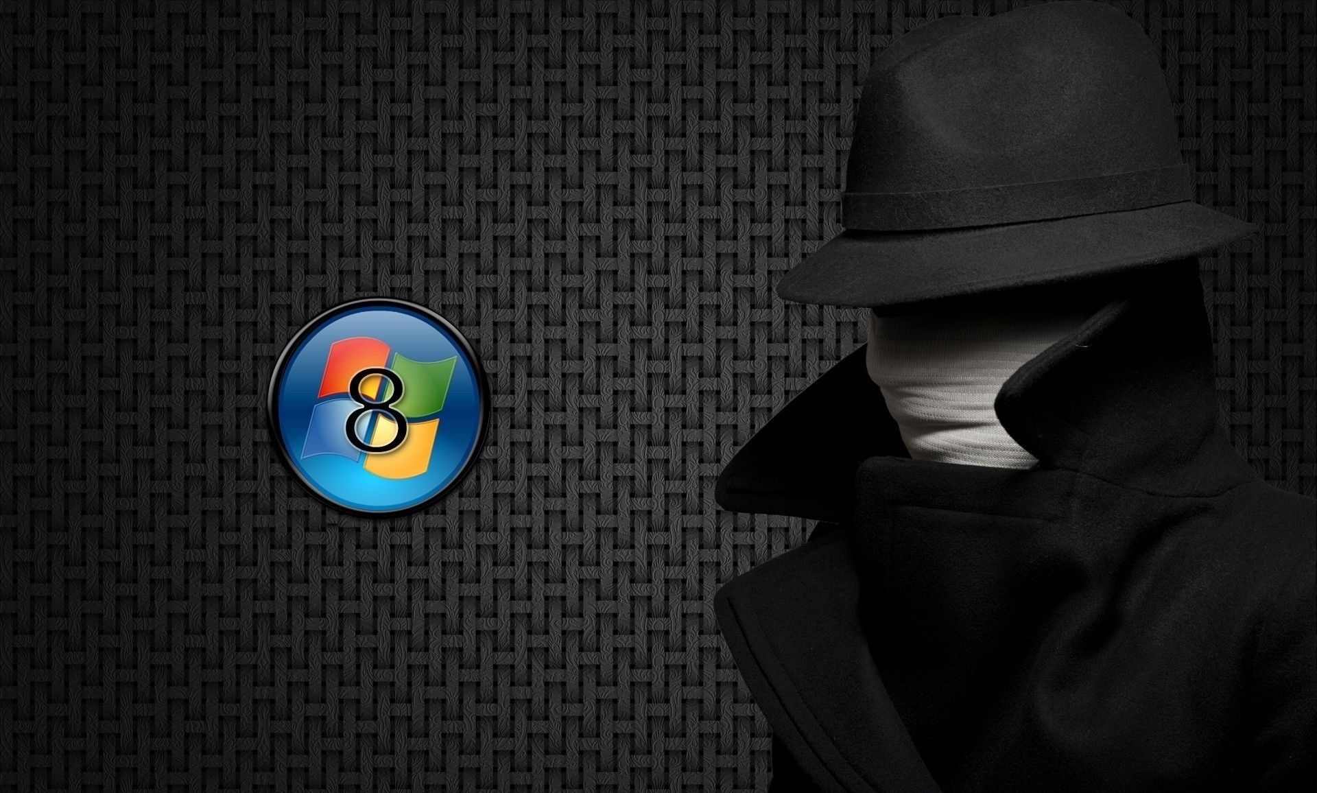 1920x1160 Windows and secret agent hat, Desktop