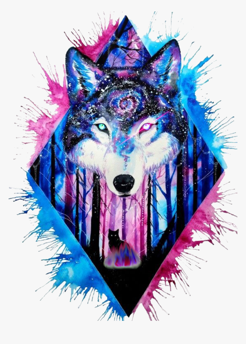 860x1210 Wolves Clipart Galaxy, Wolves Galaxy Transparent Free Wolf Tattoo, HD Png Download, Phone