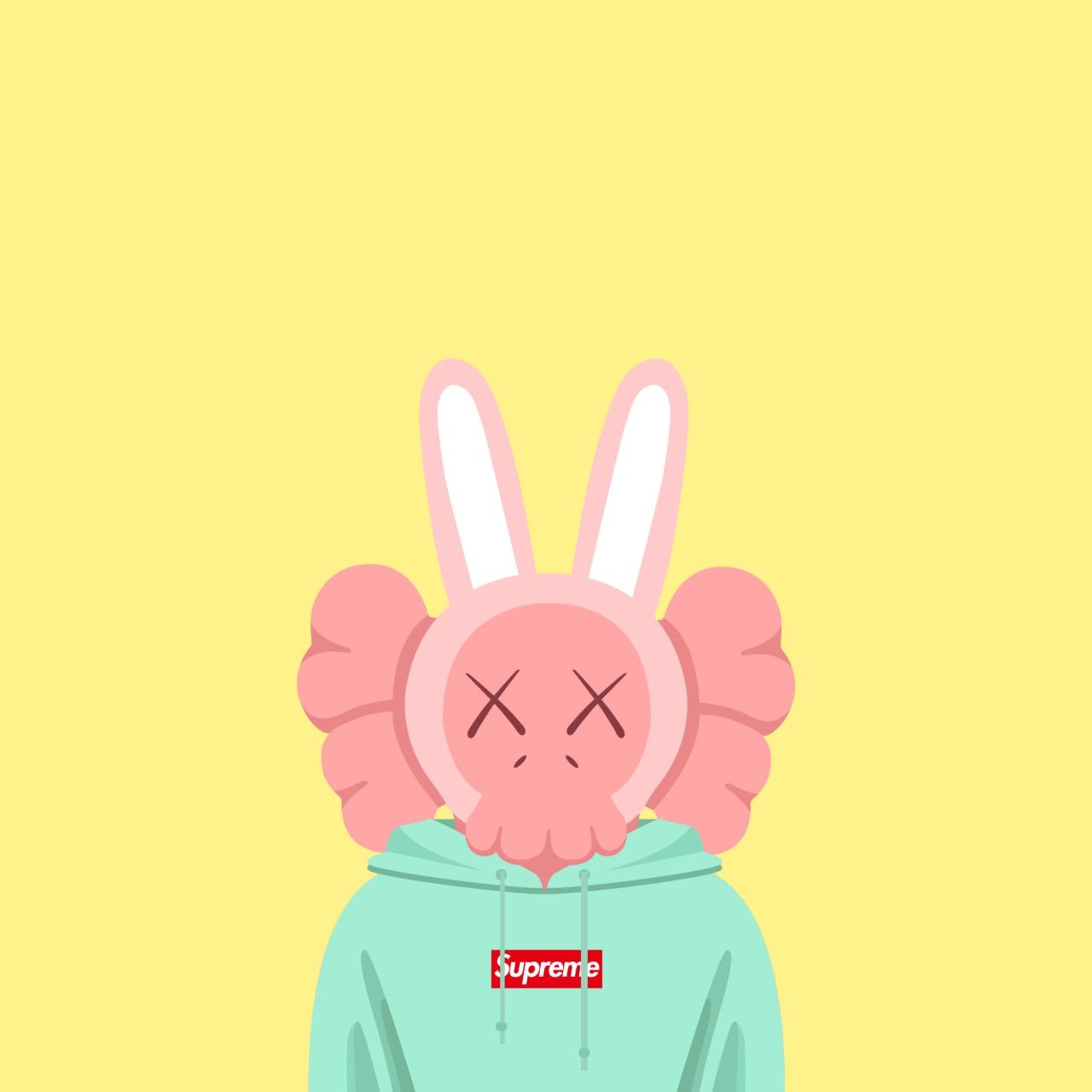 1280x1280 Supreme Kaws Wallpaper Free Supreme Kaws Background, Phone