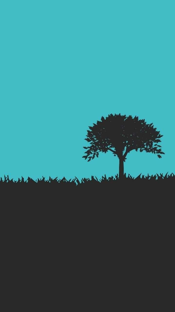 720x1280 Minimal Tree Grass Wallpaper. Minimal wallpaper, HD nature wallpaper, Artistic wallpaper, Phone