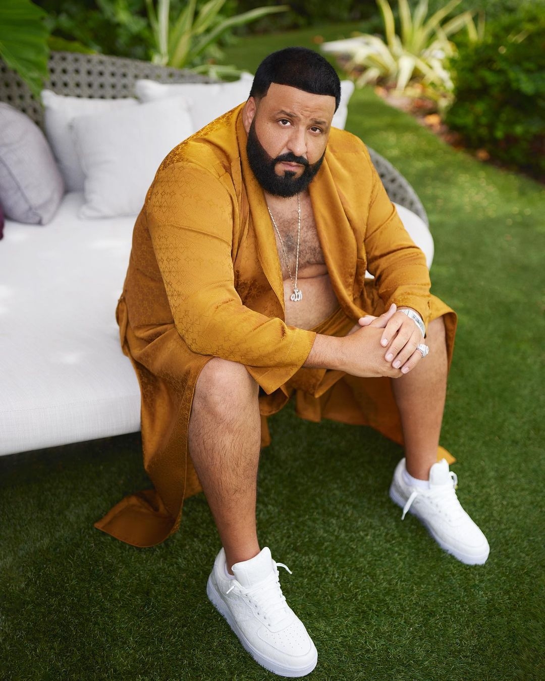 1080x1350 DJ Khaled Goes Bare Chested For Rihanna's Lingerie Brand [Images], Phone