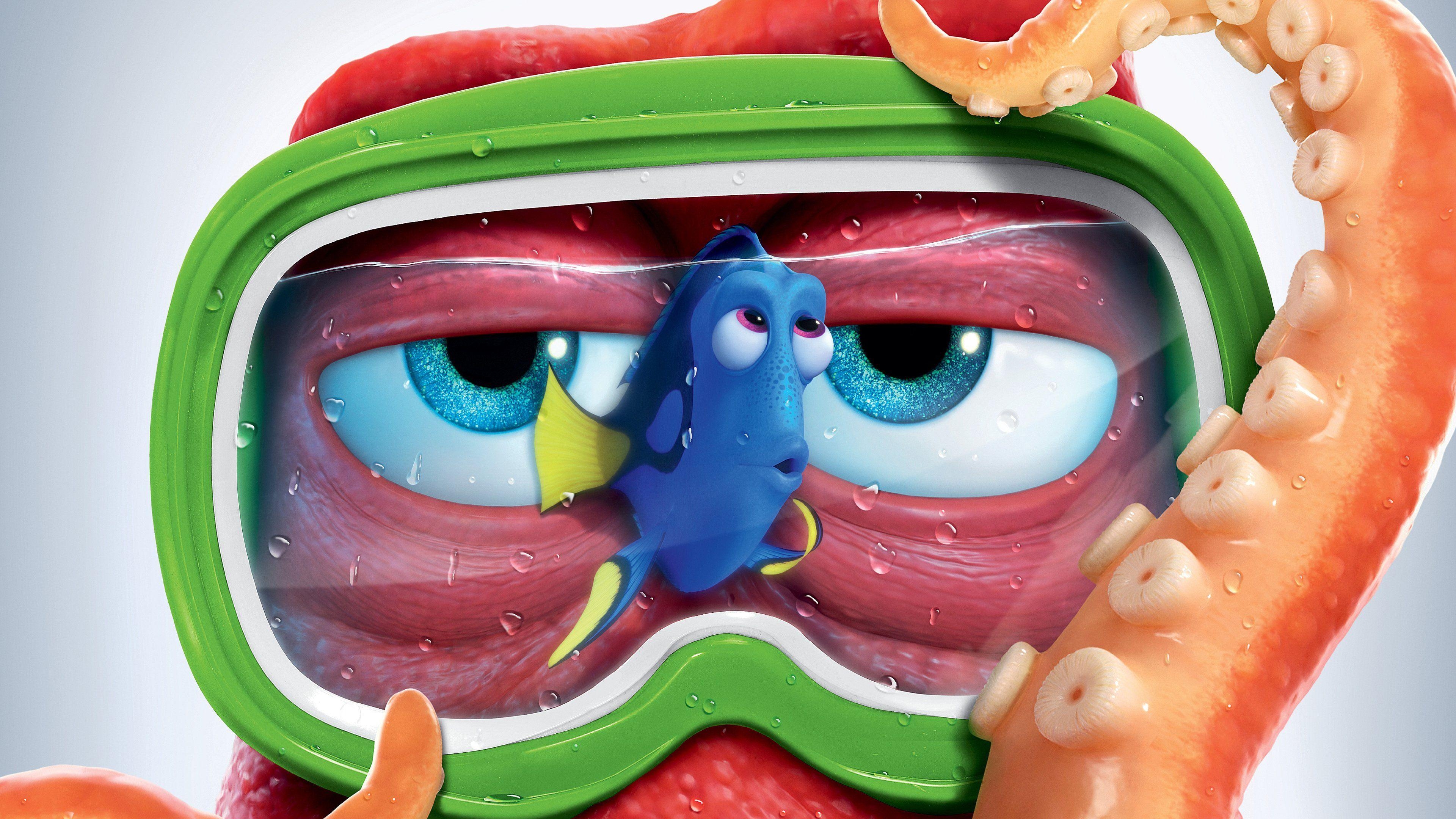 3840x2160 Wallpaper Finding Dory, Hank, Octopus, Dory, Animation, Movies, Desktop