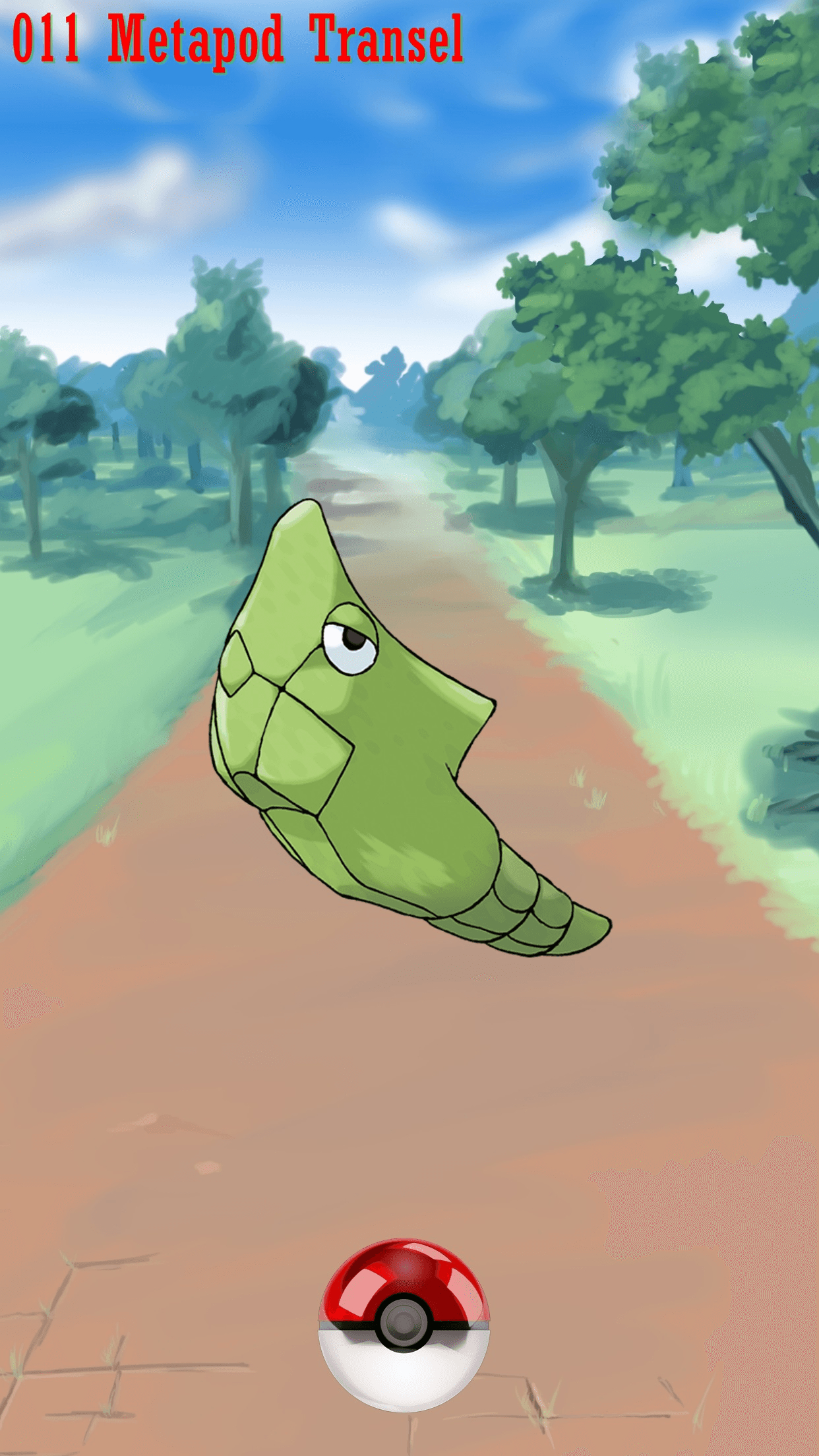 1250x2210 Street Pokeball Metapod Transel, Phone