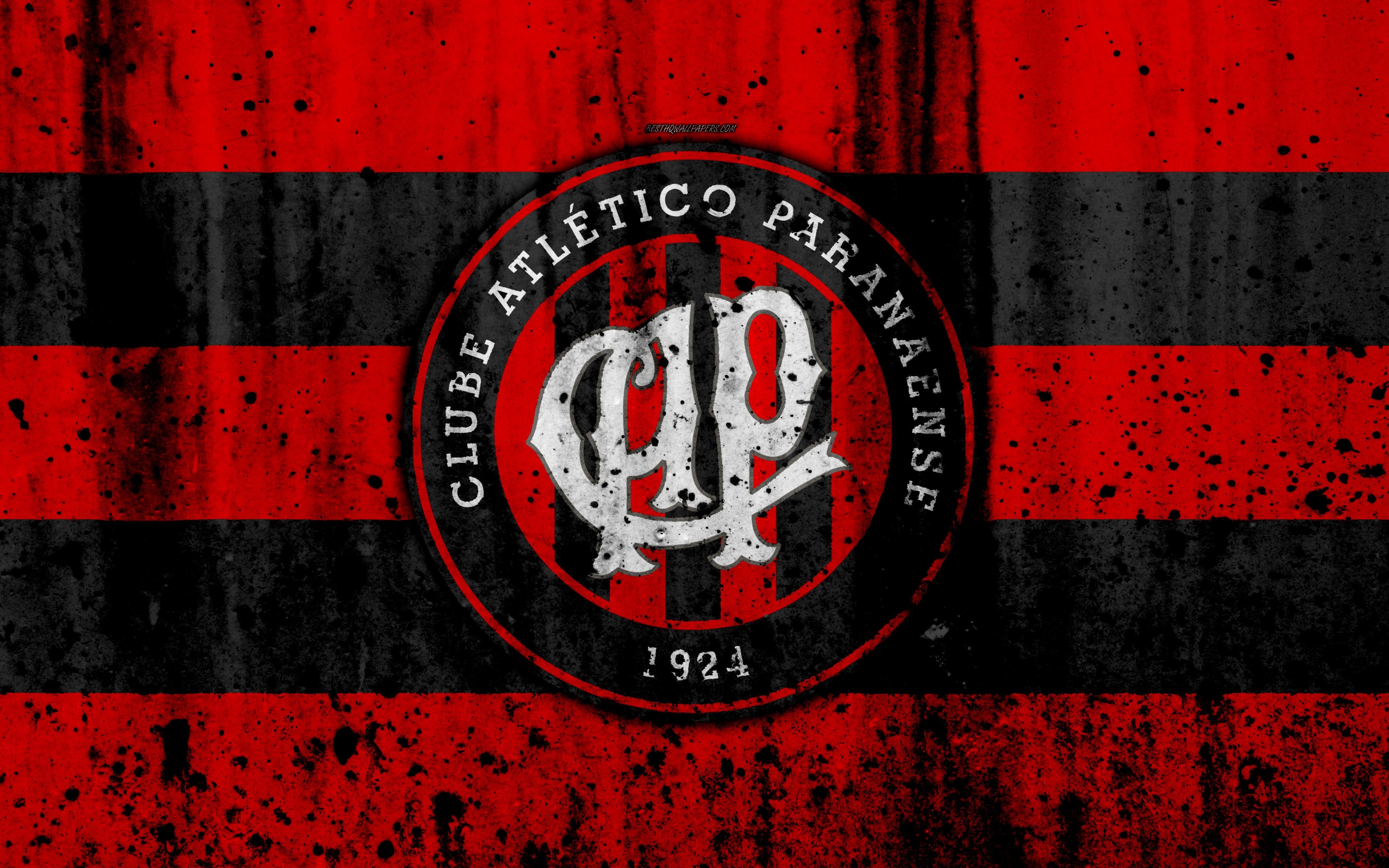 3840x2400 Download wallpaper FC Atletico Paranaense, 4k, grunge, Brazilian, Desktop