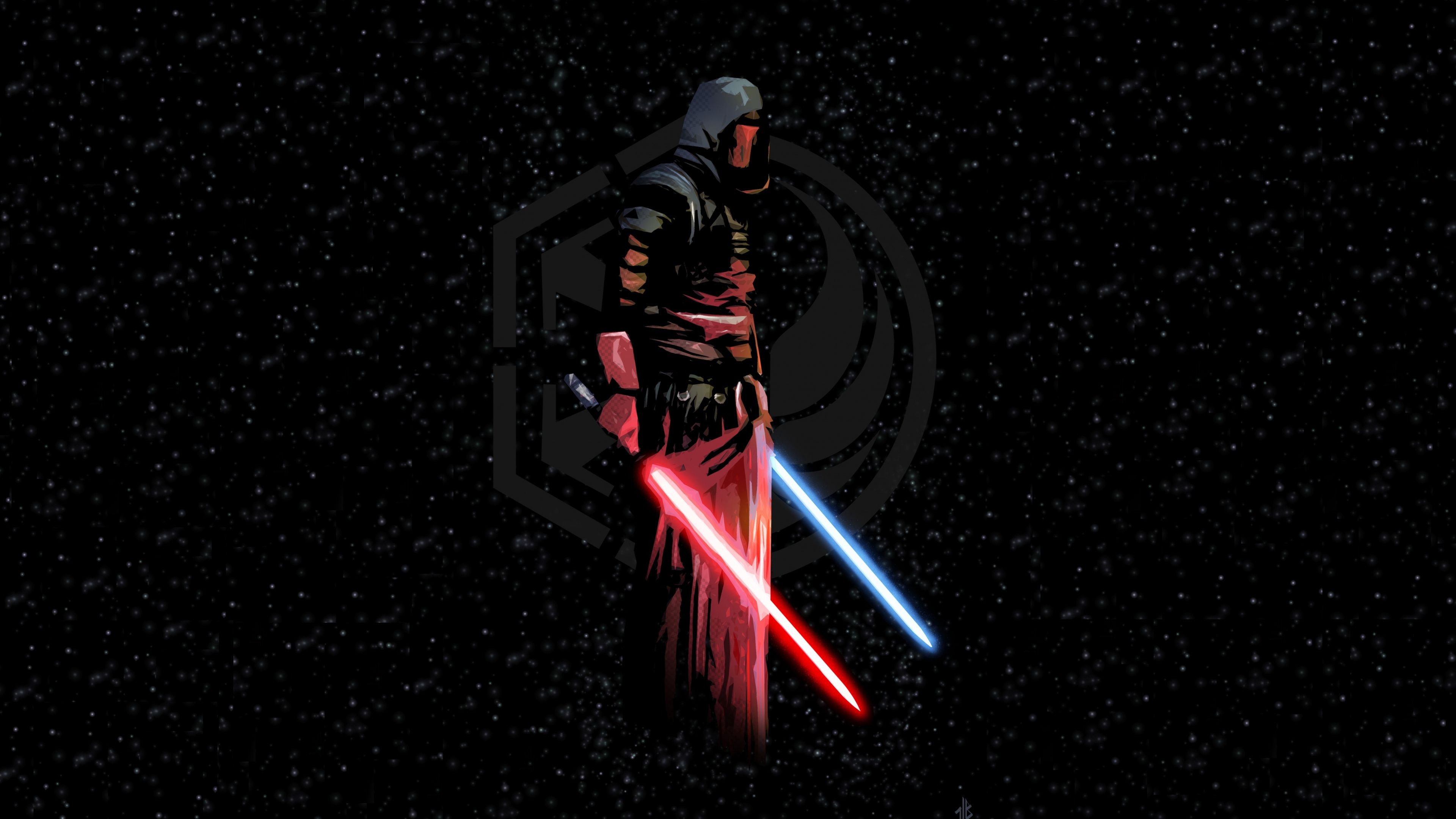 3840x2160 Download Darth Revan, lighting bars, star wars, art wallpaper, 3840x 4K UHD 16: Widescreen, Desktop