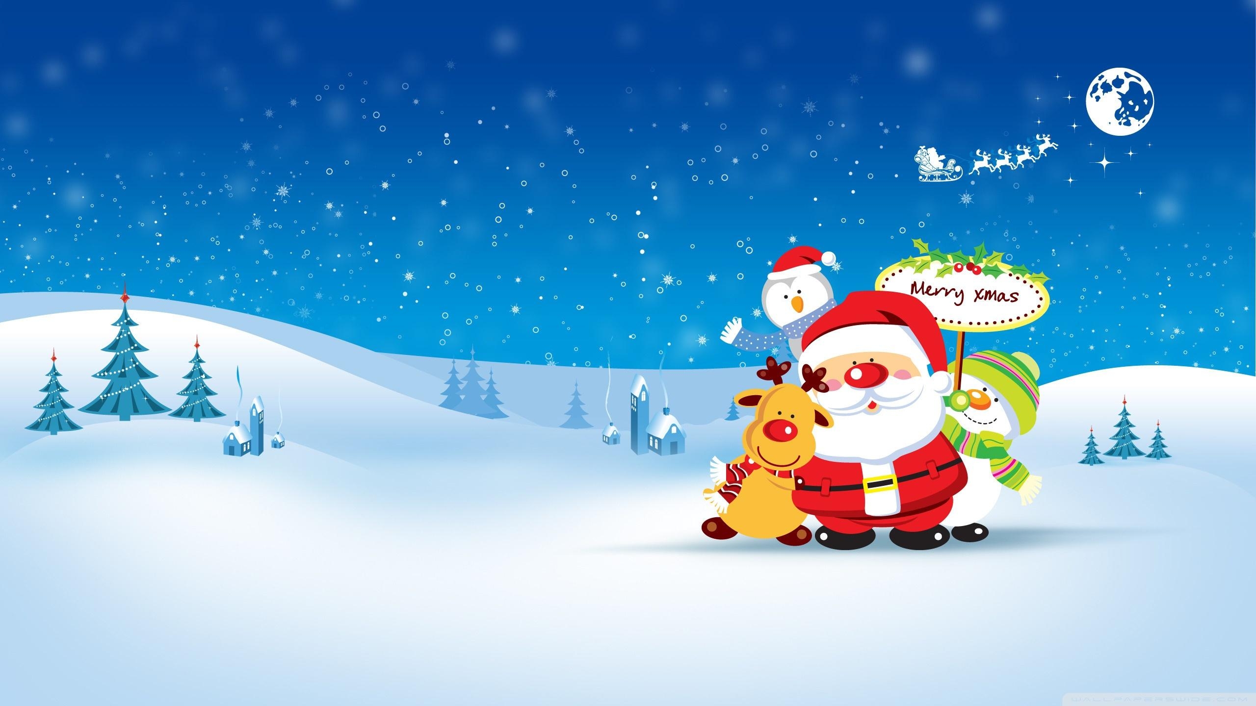 2560x1440 Free download Merry Xmas 4K HD Desktop Wallpaper for Dual, Desktop