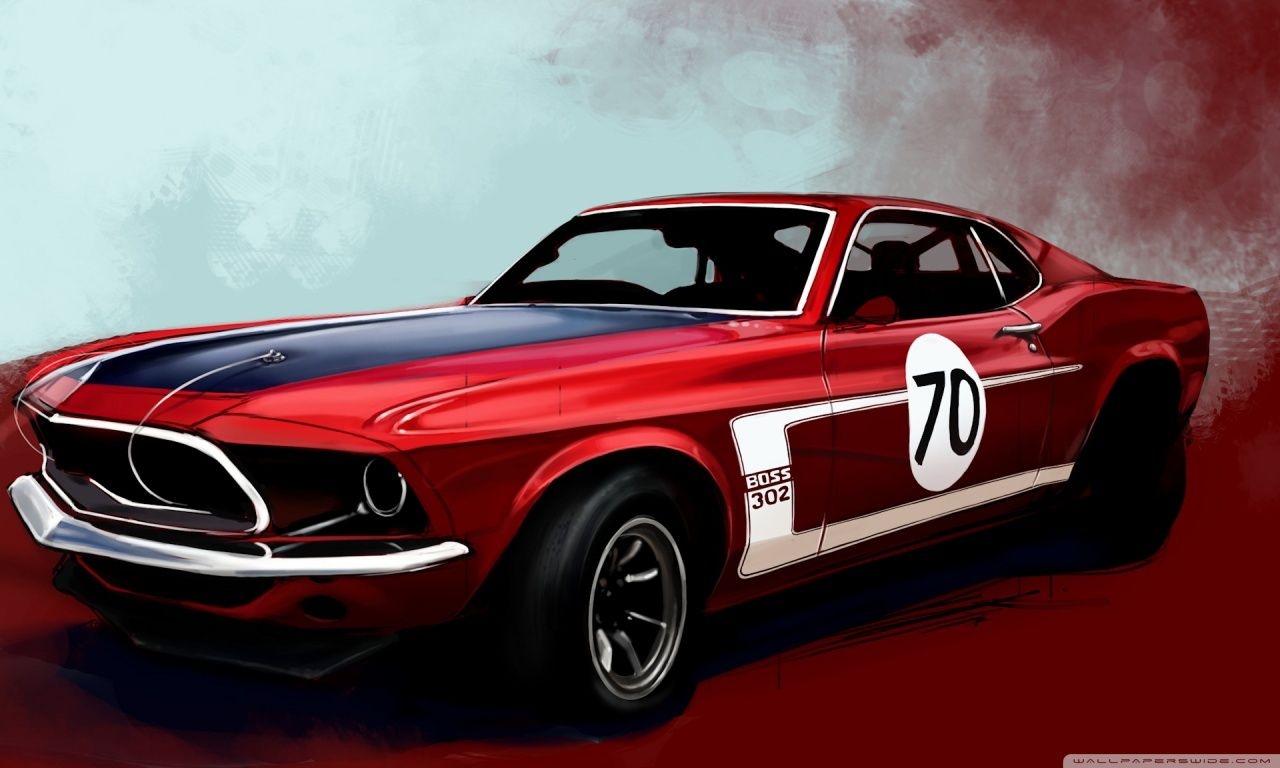 1280x770 Red Classic Car Wallpaper. Body Painting Galleries, Desktop