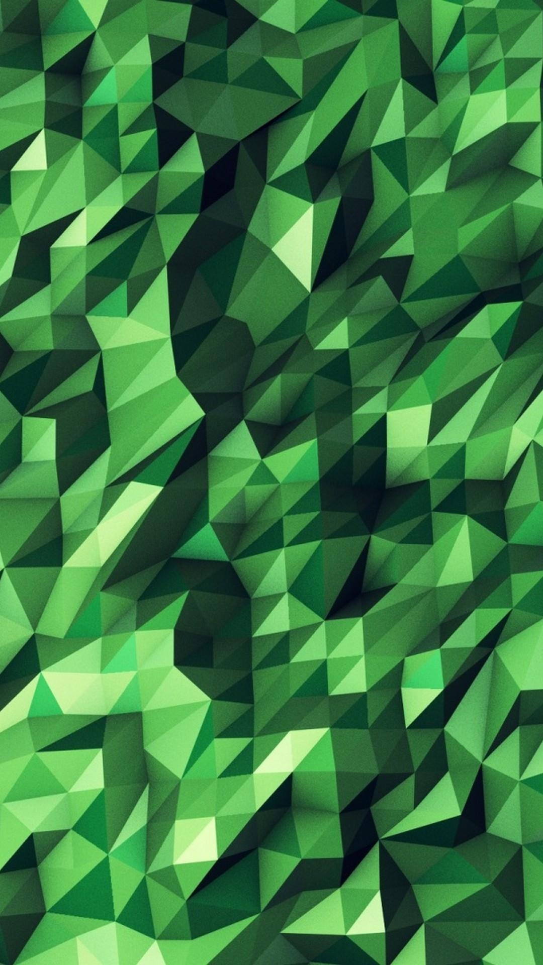 1080x1920 Mobile Wallpaper Emerald Green 3D iPhone Wallpaper, Phone