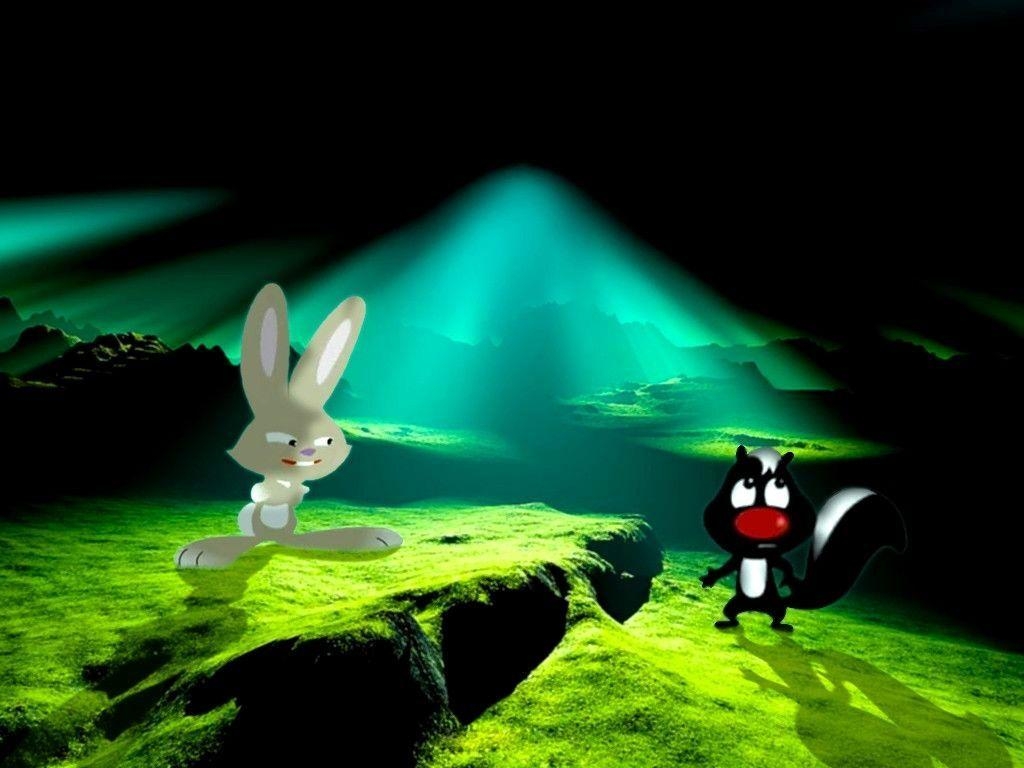 1030x770 Skunk & Rabbit Wallpaper fu! Wallpaper, Desktop