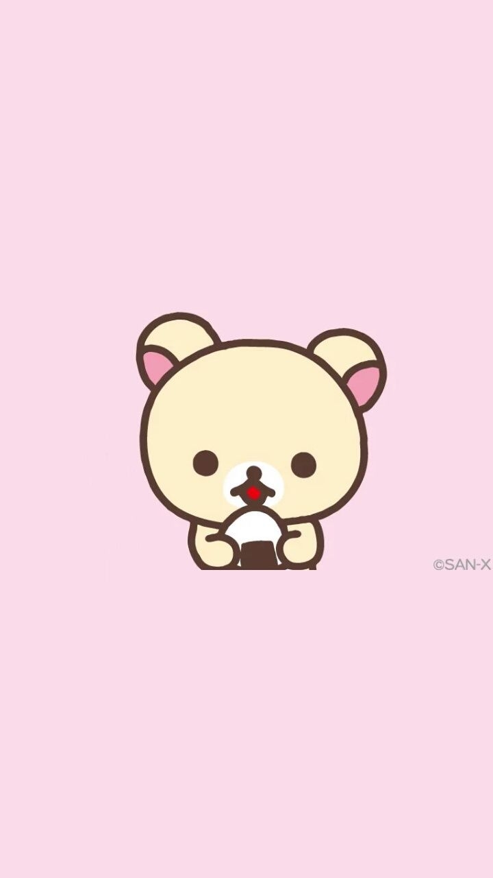 720x1280 Art, Bear, Cartoon, Cute Baby, Dots, Drawing, Food, Illustration, Iphone, Kawaii, Pink, Rilakkuma, Rose, San X, Wallpaper, Kawaii Food, Pink Background, Pastel Color, Korilakkuma, Pastel Art, Wallpaper Iphone, Iphone Art Bear, Cute, Pastel, Phone