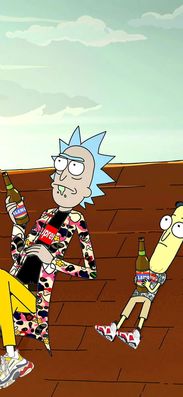 640x1390 Hypebeast Rick & poopybutthole wallpaper I made: rickandmorty, Phone