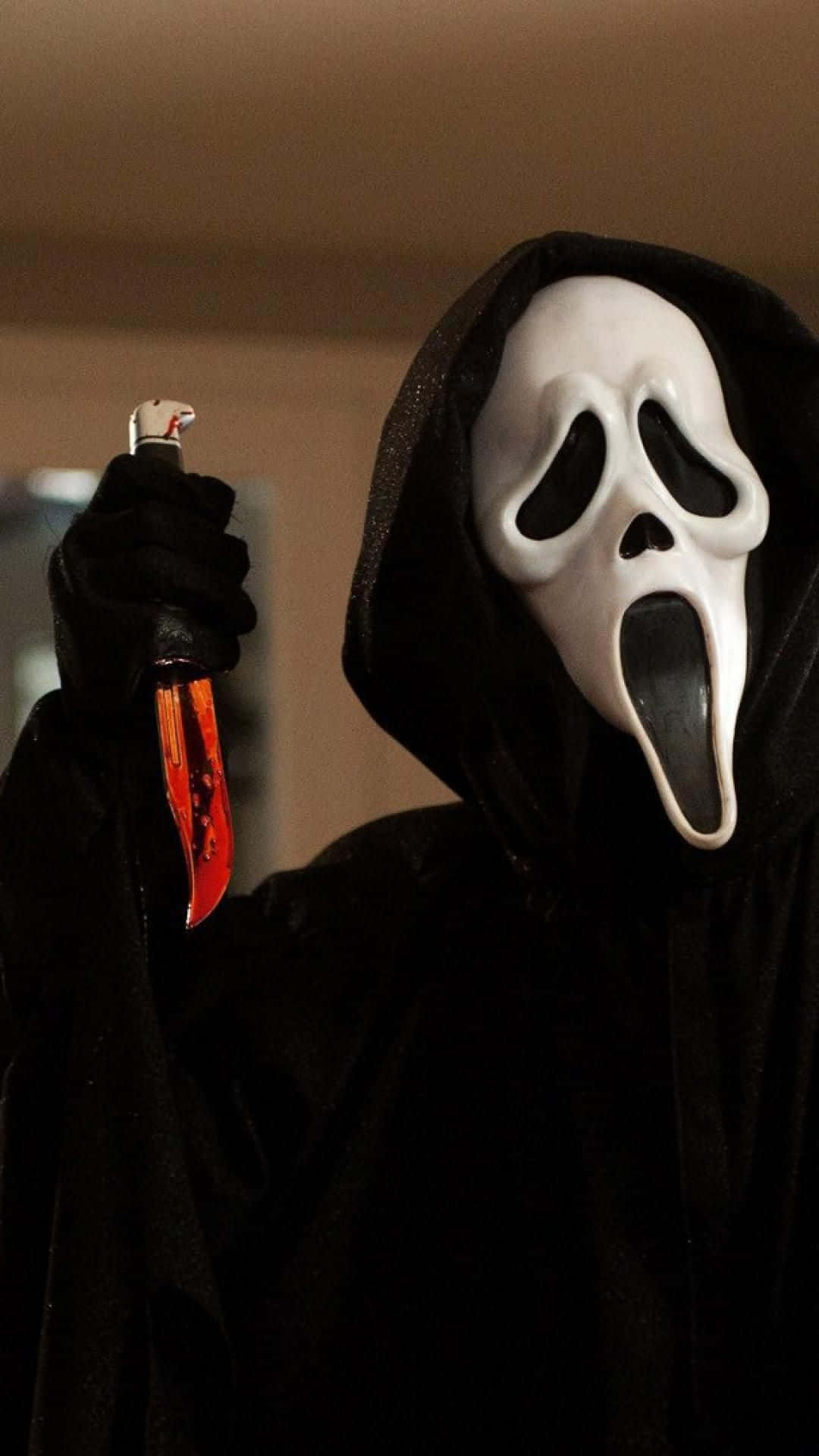 1080x1920 Download Scream Ghostface Wielding Bloody Knife Wallpaper, Phone