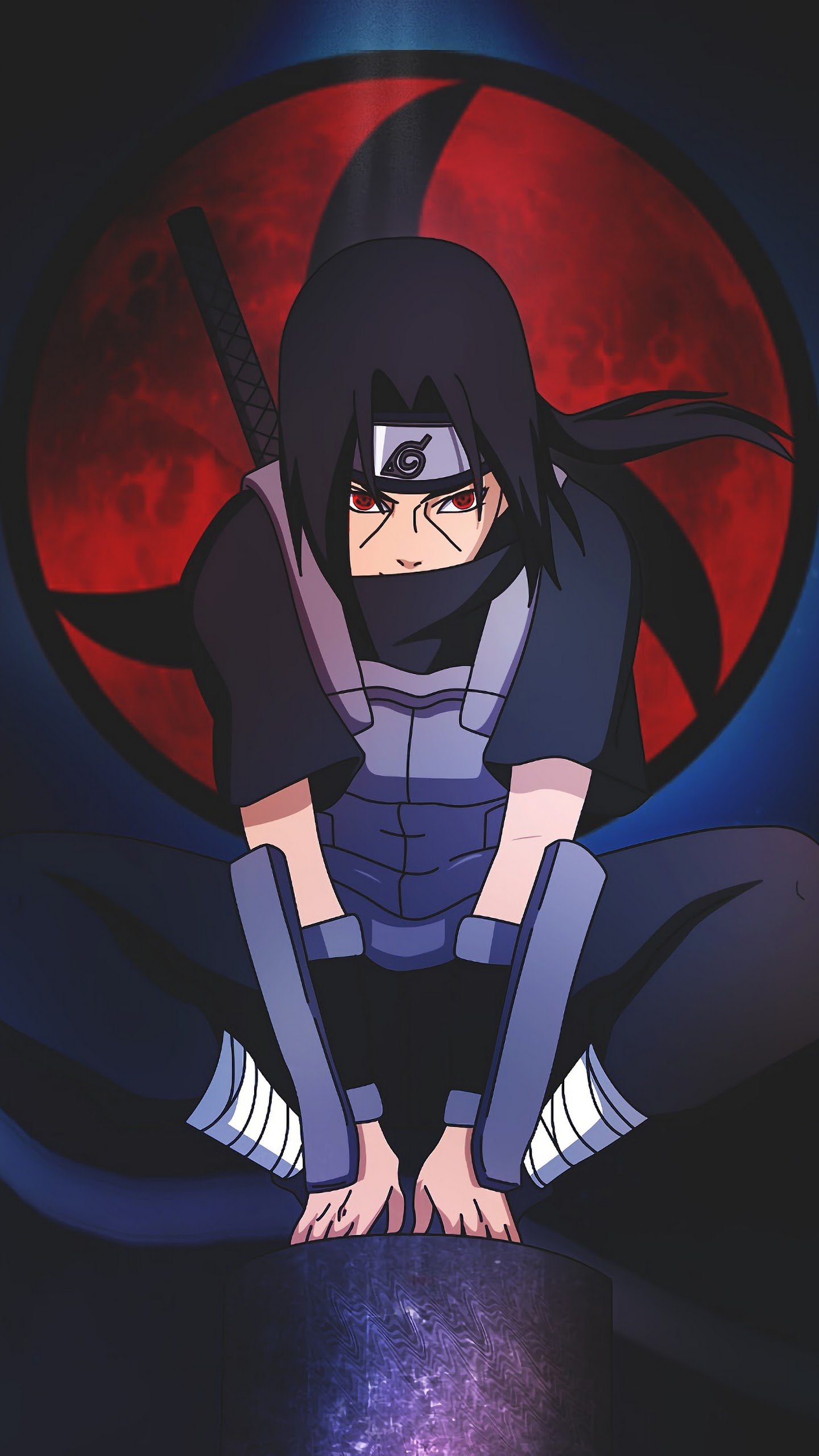 1440x2560 Itachi Sharingan Anbu 4K Wallpaper, Phone