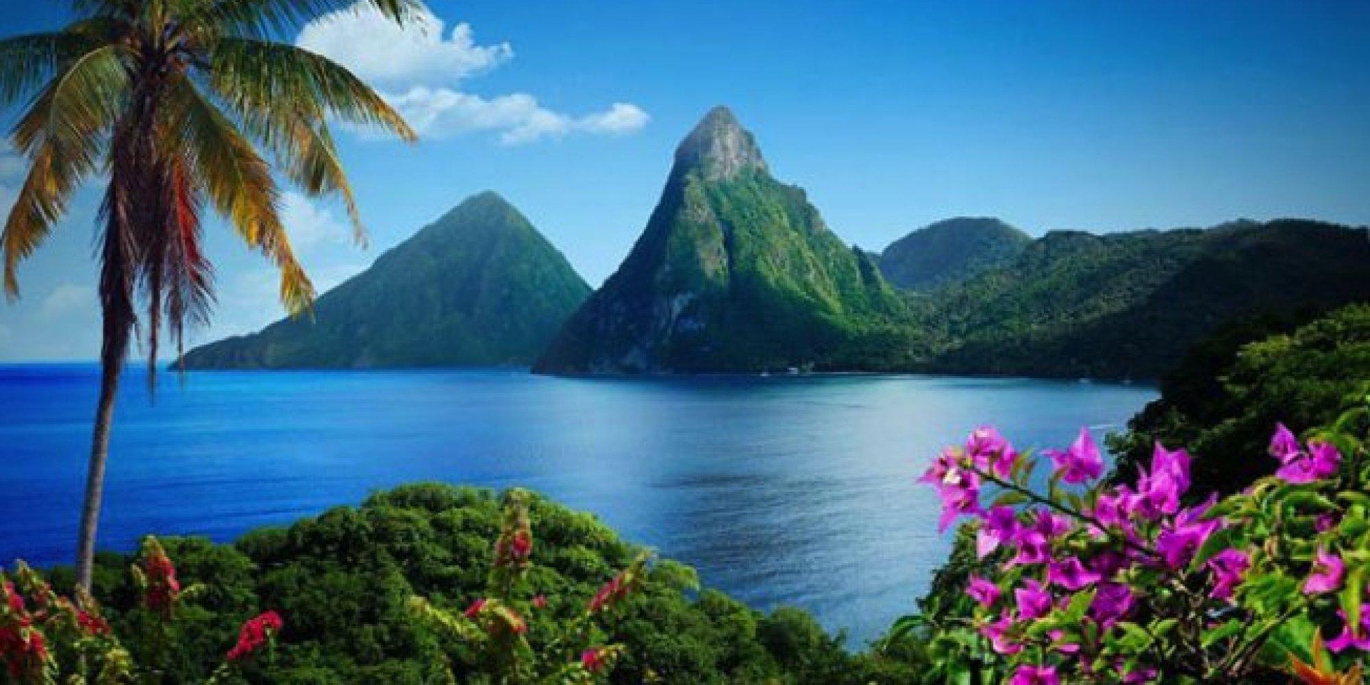 2000x1000 Caribbean Island Wallpaper, Caribbean Island Background, Dual Screen