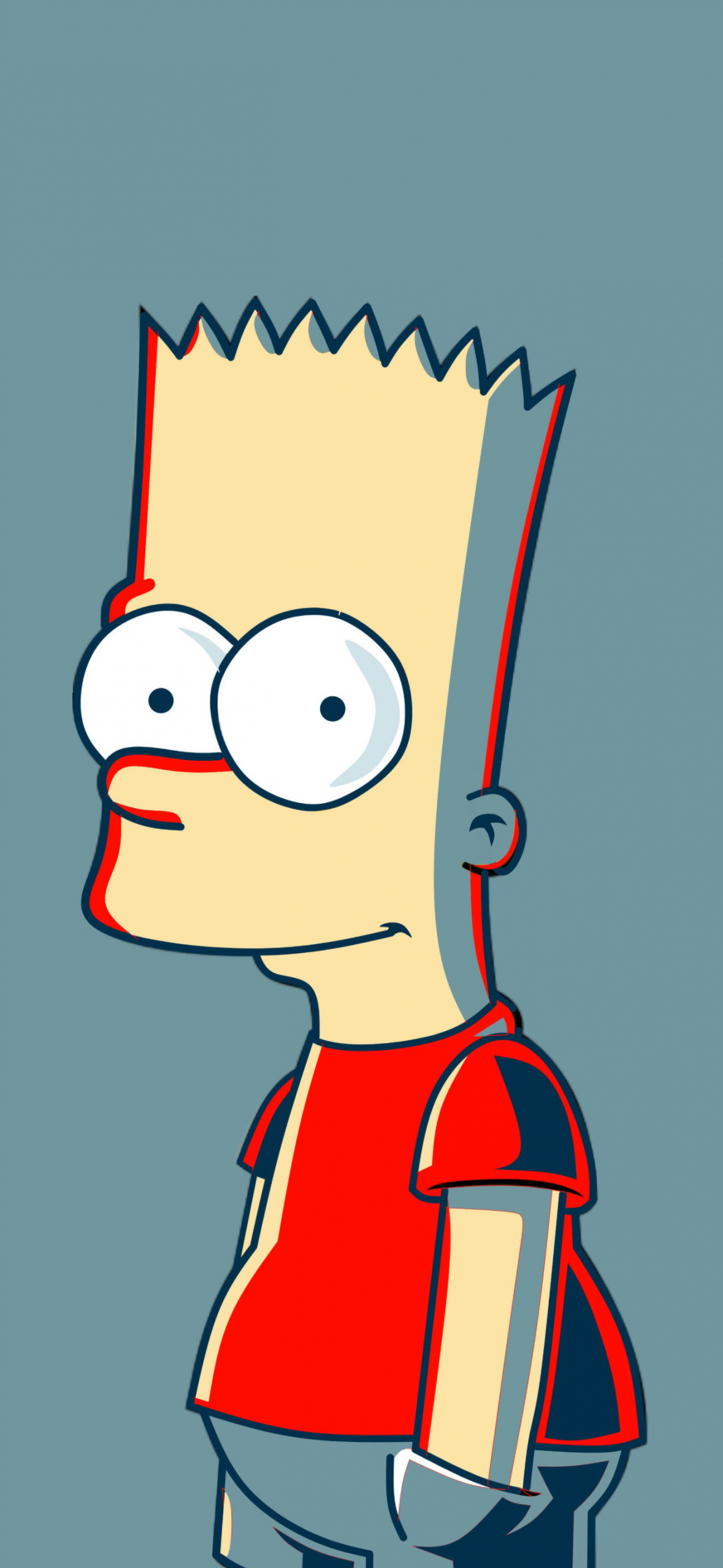 1180x2560 Bart Simpson Wallpaper 4K, The Simpsons, Minimal, Phone