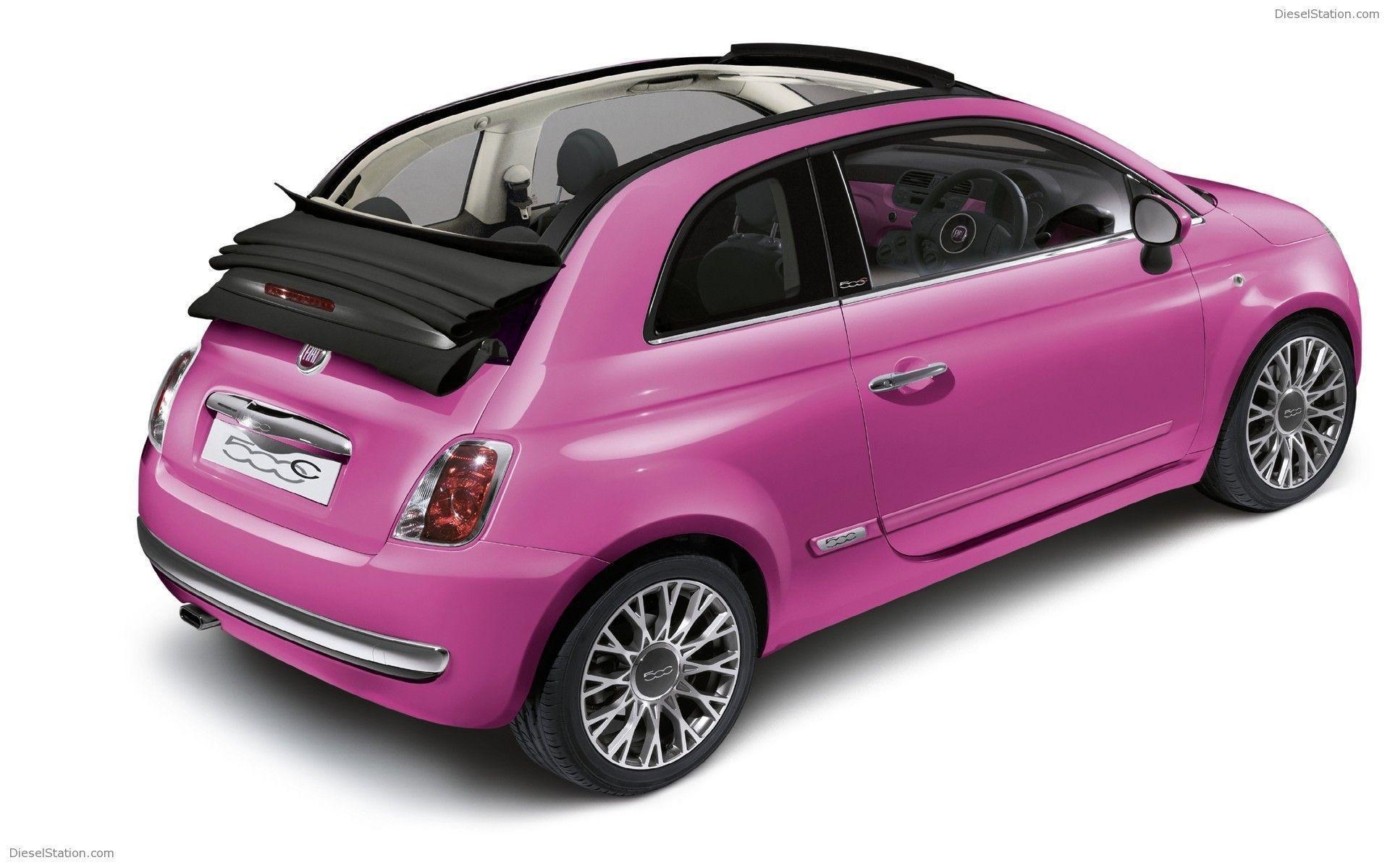 1920x1200 Fiat 500 Pink Droptop Special Edition Widescreen Exotic Car, Desktop