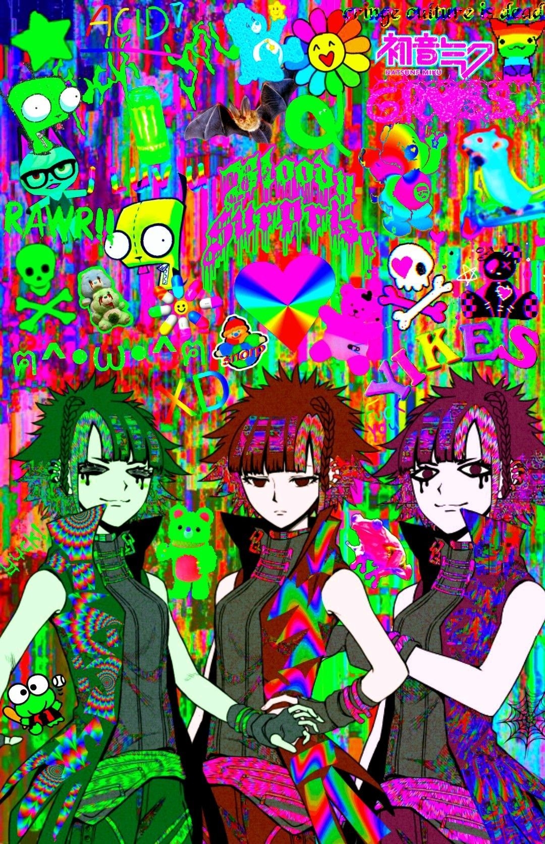 1080x1670 scenecore / glitchcore reko yabusame !. Wallpaper, Anime wallpaper, Scene kids, Phone