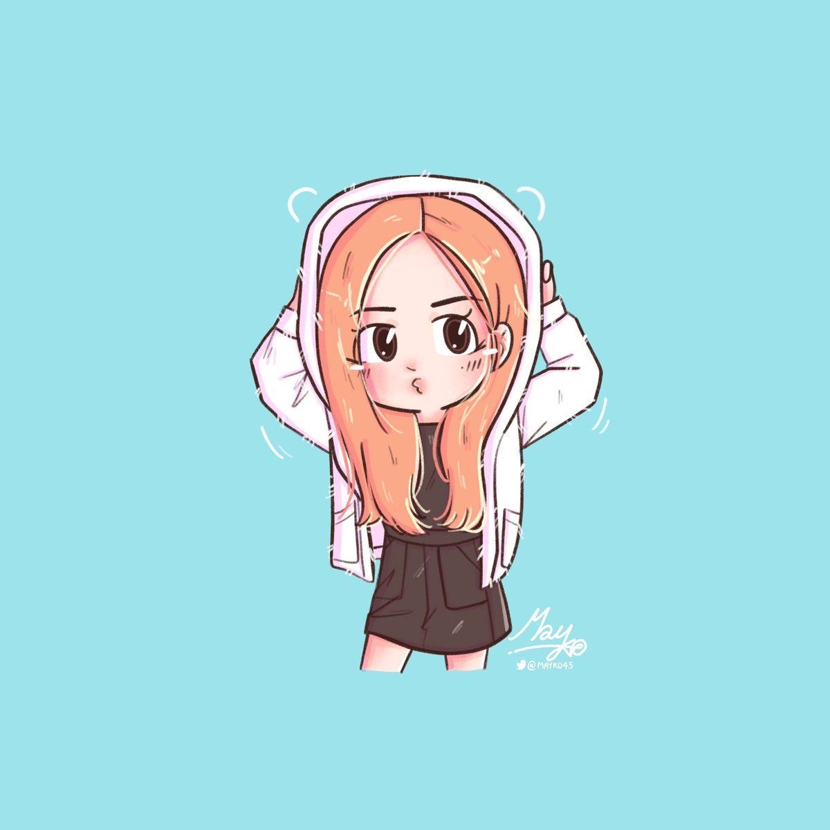 1200x1200 FA หนาวแล้วววว #ROSE #BLACKPINK #블랙핑크 #blackpinkfanart #Fanart #mayko #procreate. Lisa blackpink wallpaper, Cute cartoon wallpaper, Chibi, Phone