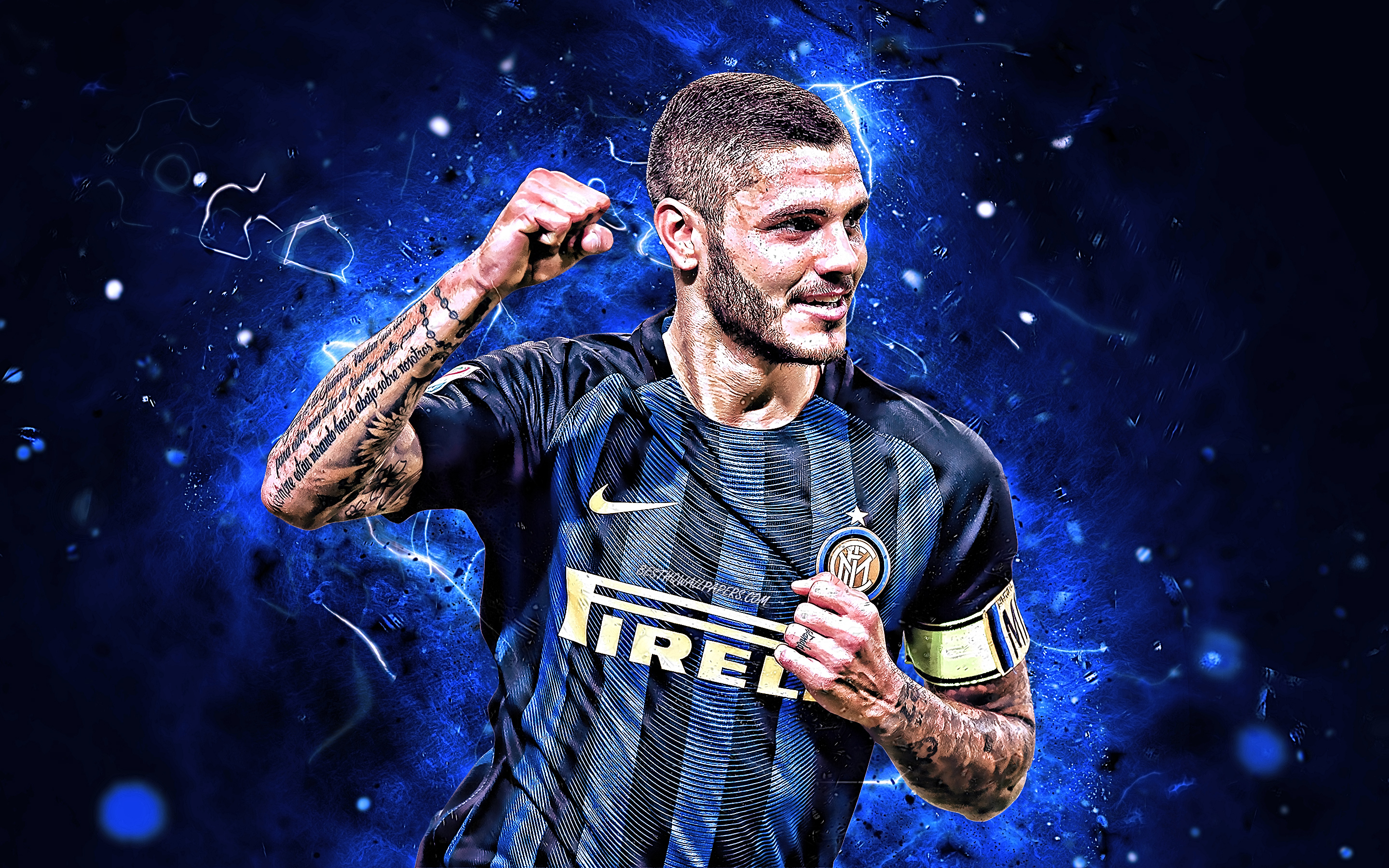 2880x1800 HD desktop wallpaper: Sports, Soccer, Argentinian, Inter Milan, Mauro Icardi download free picture, Desktop