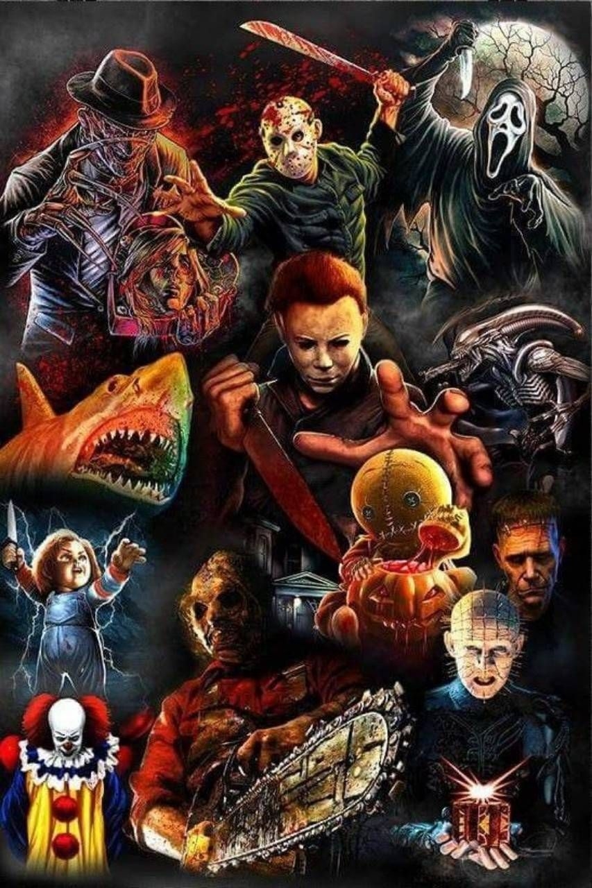 860x1280 Download Clasicos de terror wallpaper by MoroChucky now. Browse millions of popular chuc. Horror movie art, Horror characters, Horror movies, Phone